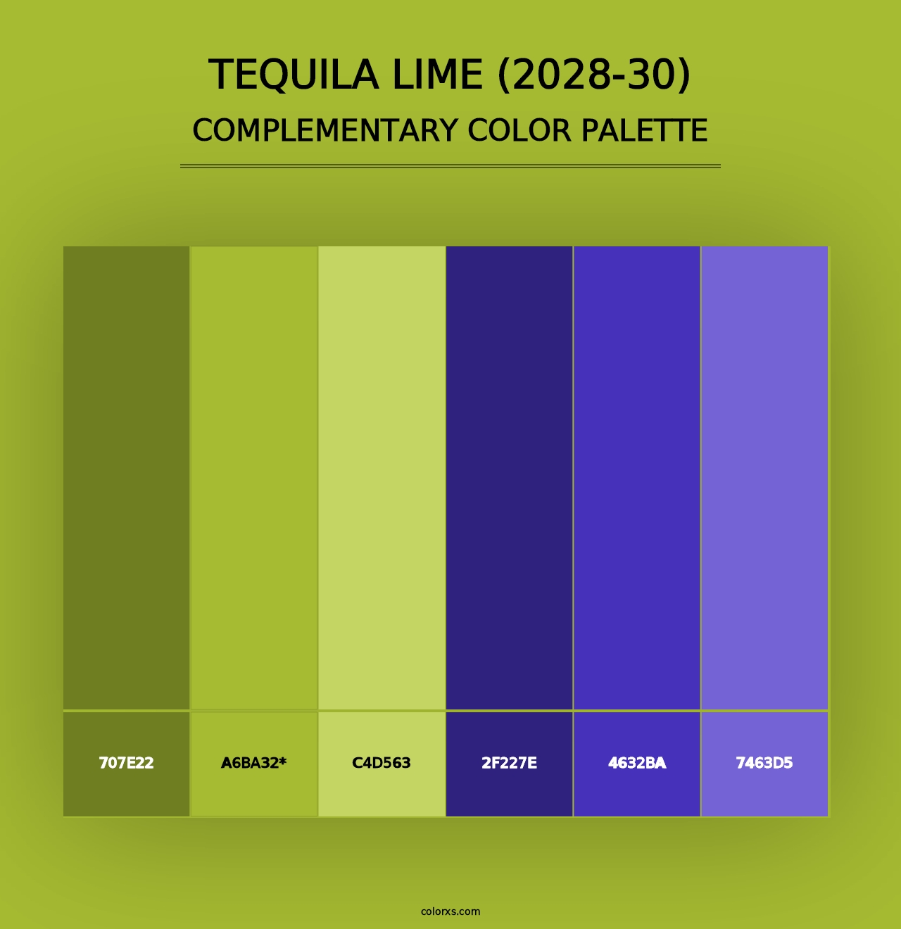 Tequila Lime (2028-30) - Complementary Color Palette