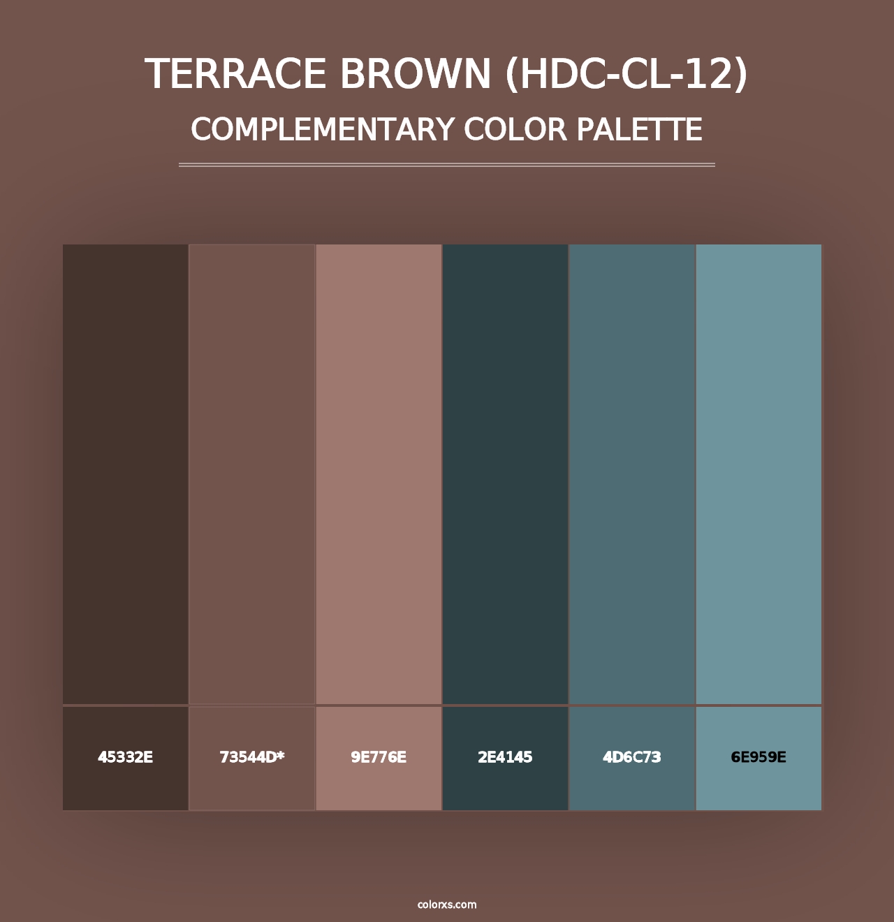 Terrace Brown (HDC-CL-12) - Complementary Color Palette