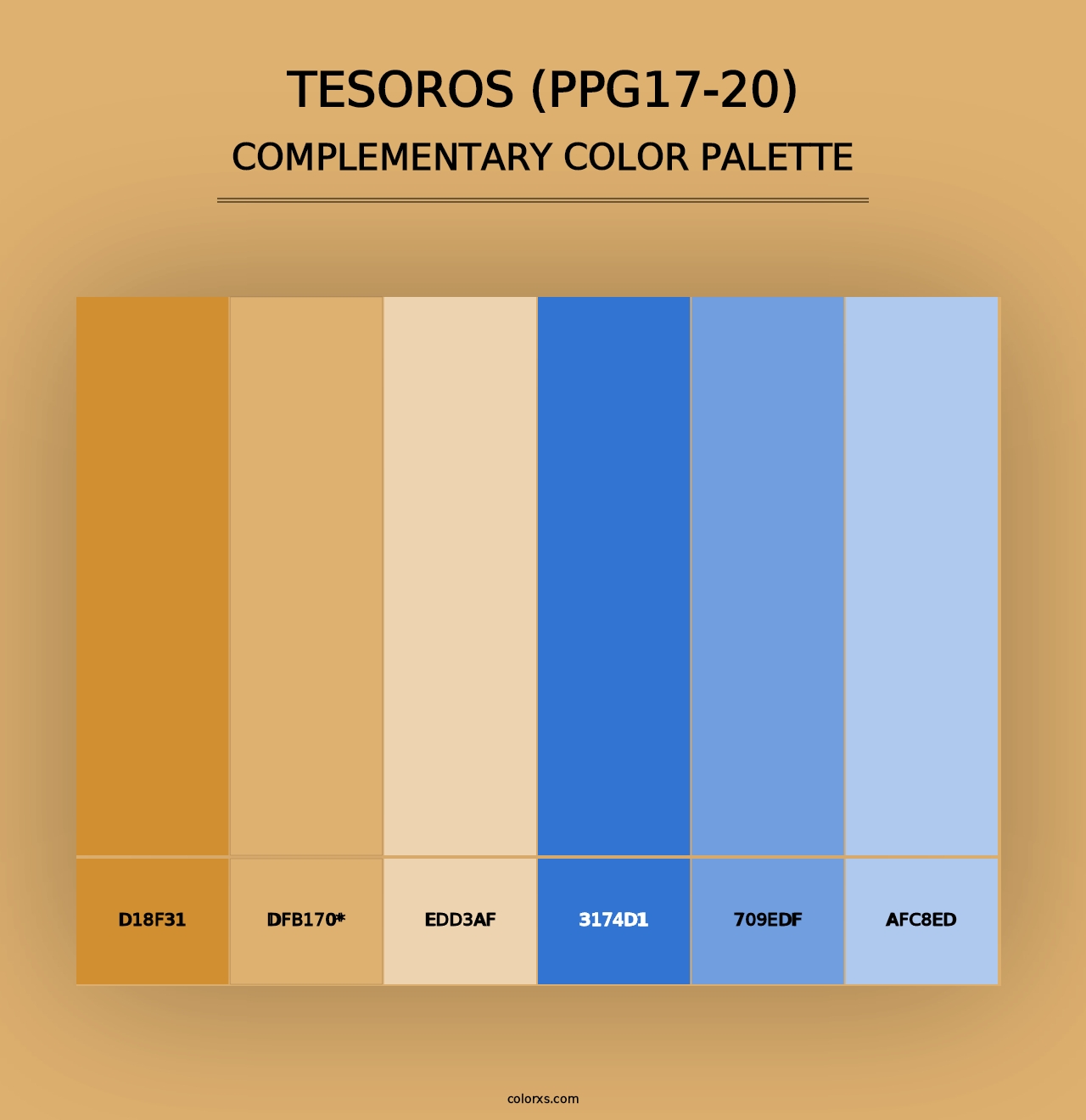 Tesoros (PPG17-20) - Complementary Color Palette