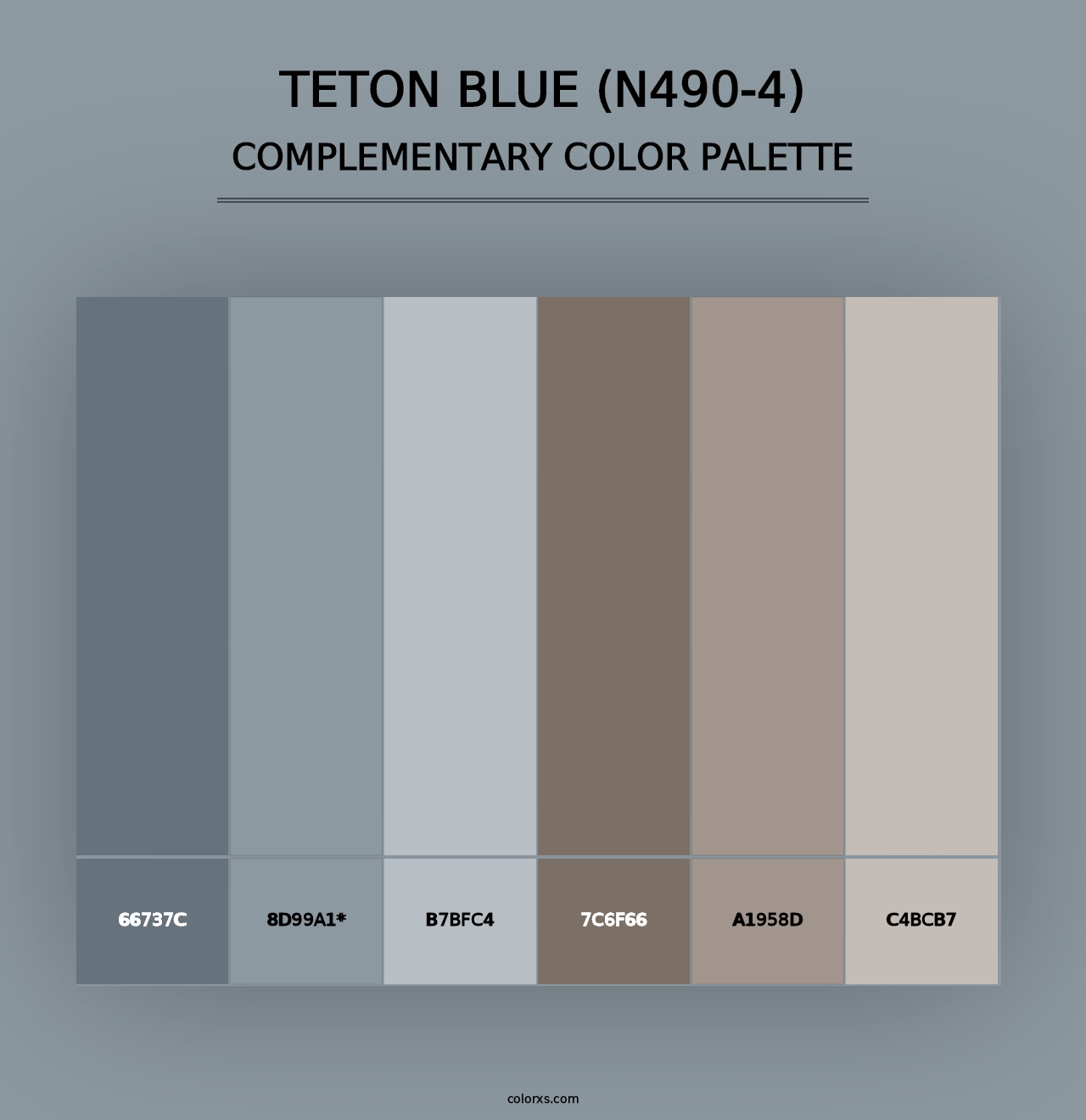 Teton Blue (N490-4) - Complementary Color Palette