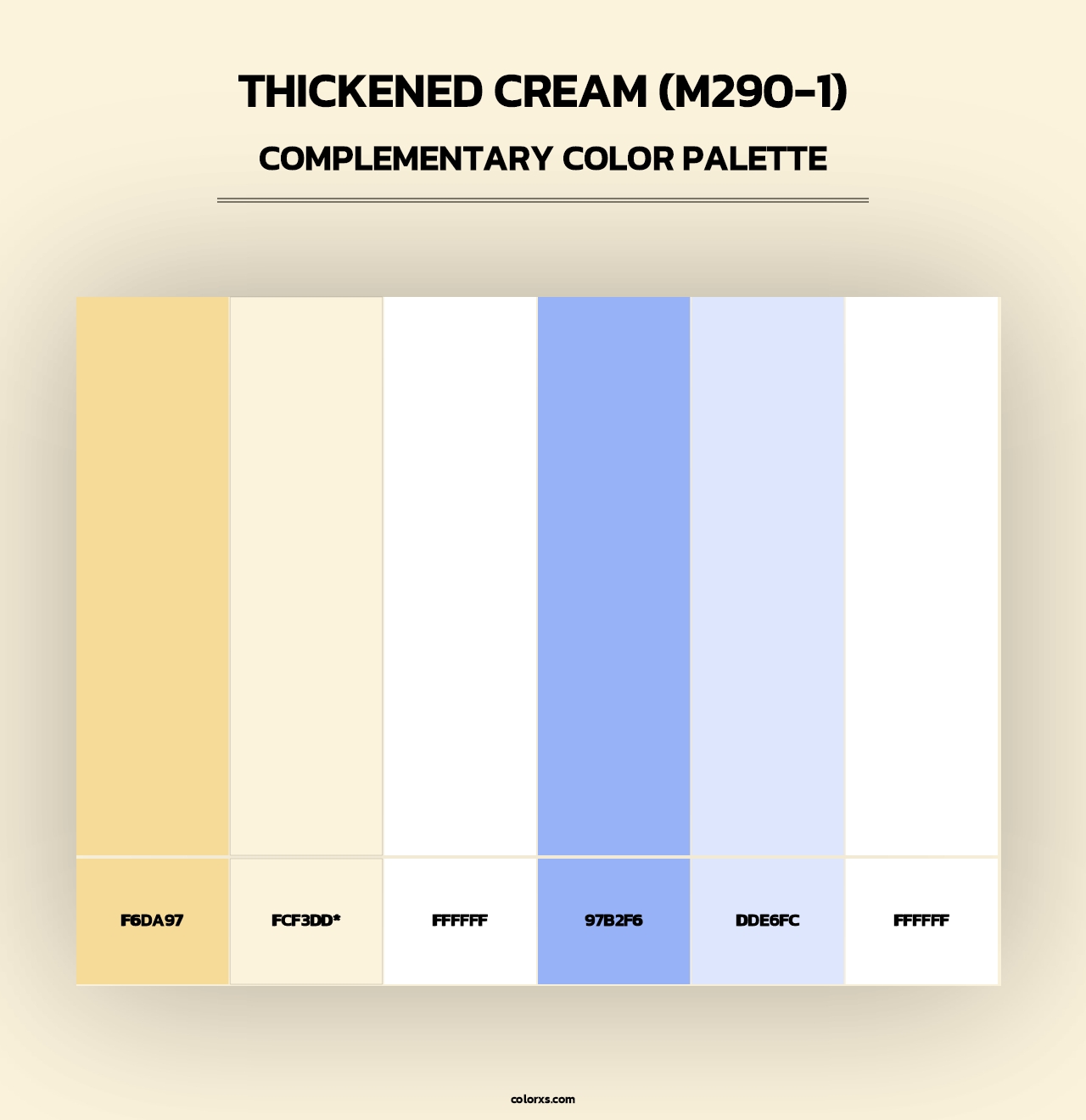 Thickened Cream (M290-1) - Complementary Color Palette