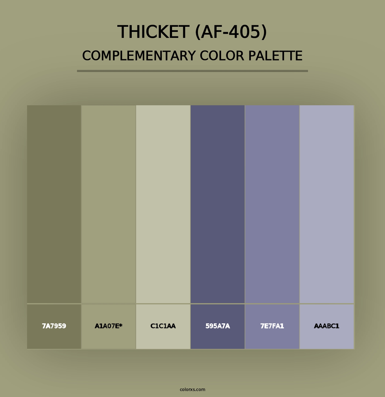 Thicket (AF-405) - Complementary Color Palette