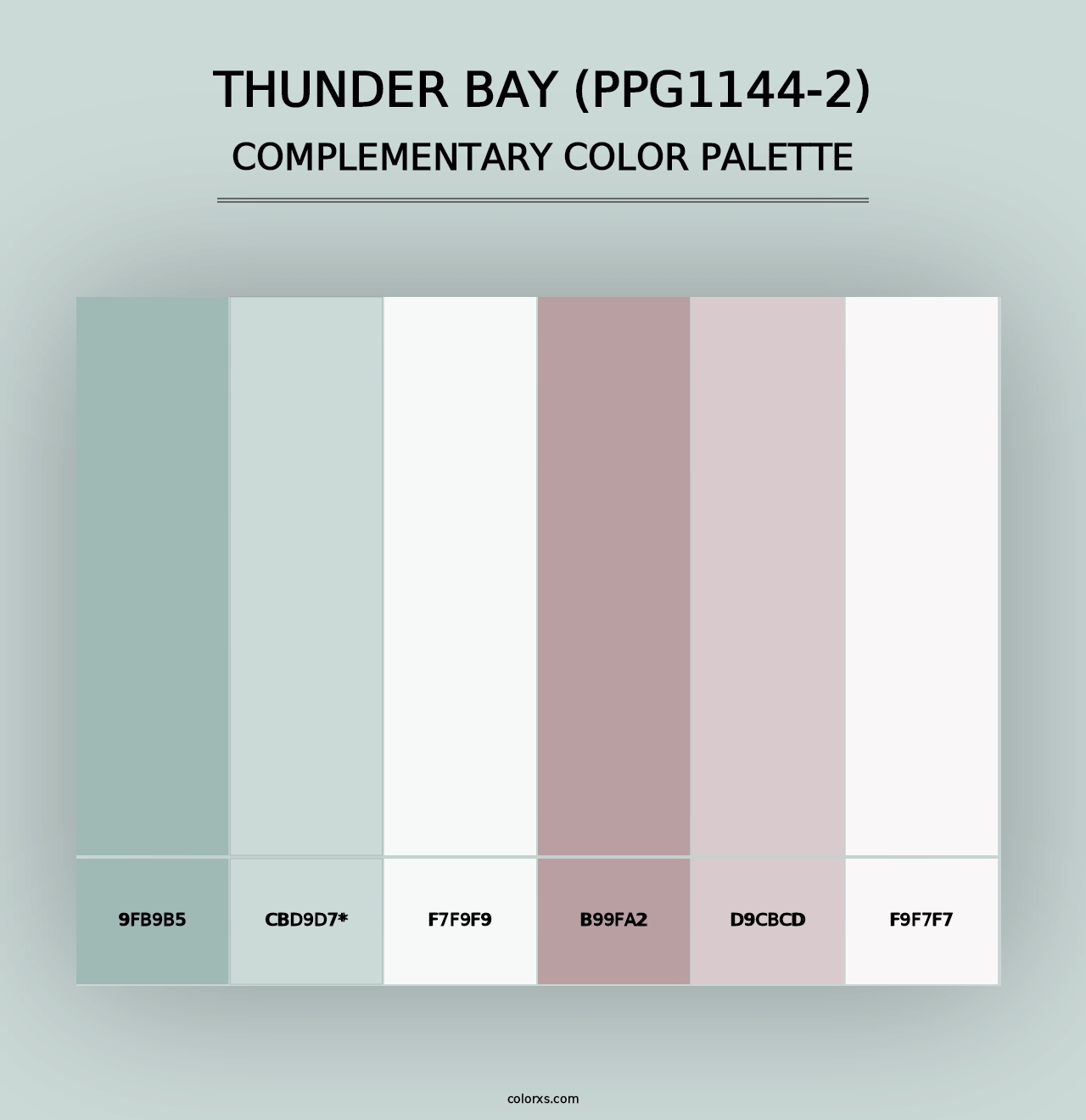 Thunder Bay (PPG1144-2) - Complementary Color Palette