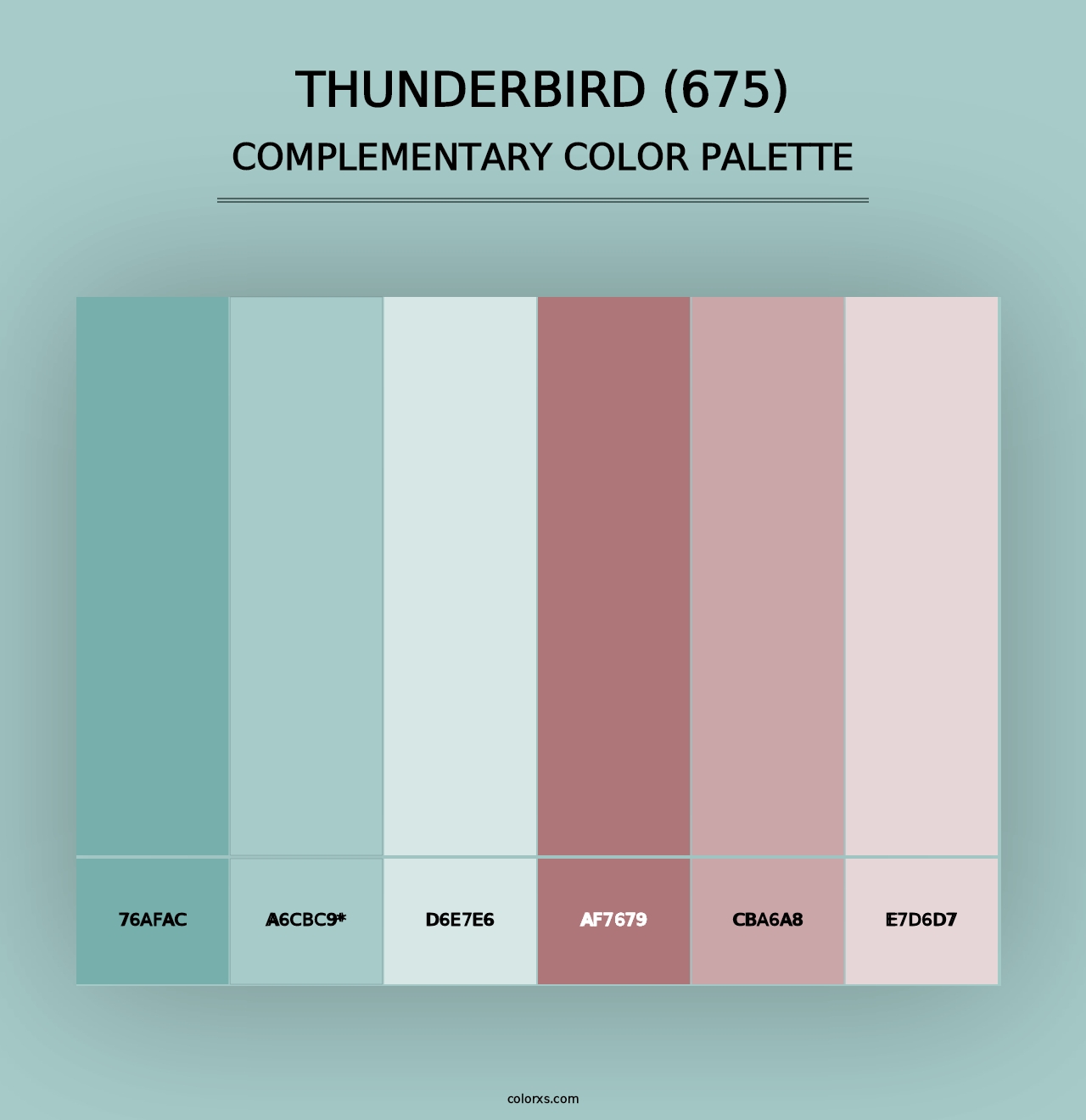 Thunderbird (675) - Complementary Color Palette