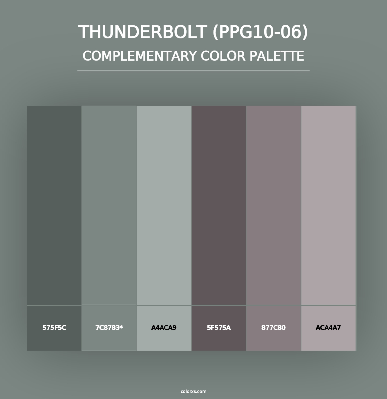 Thunderbolt (PPG10-06) - Complementary Color Palette