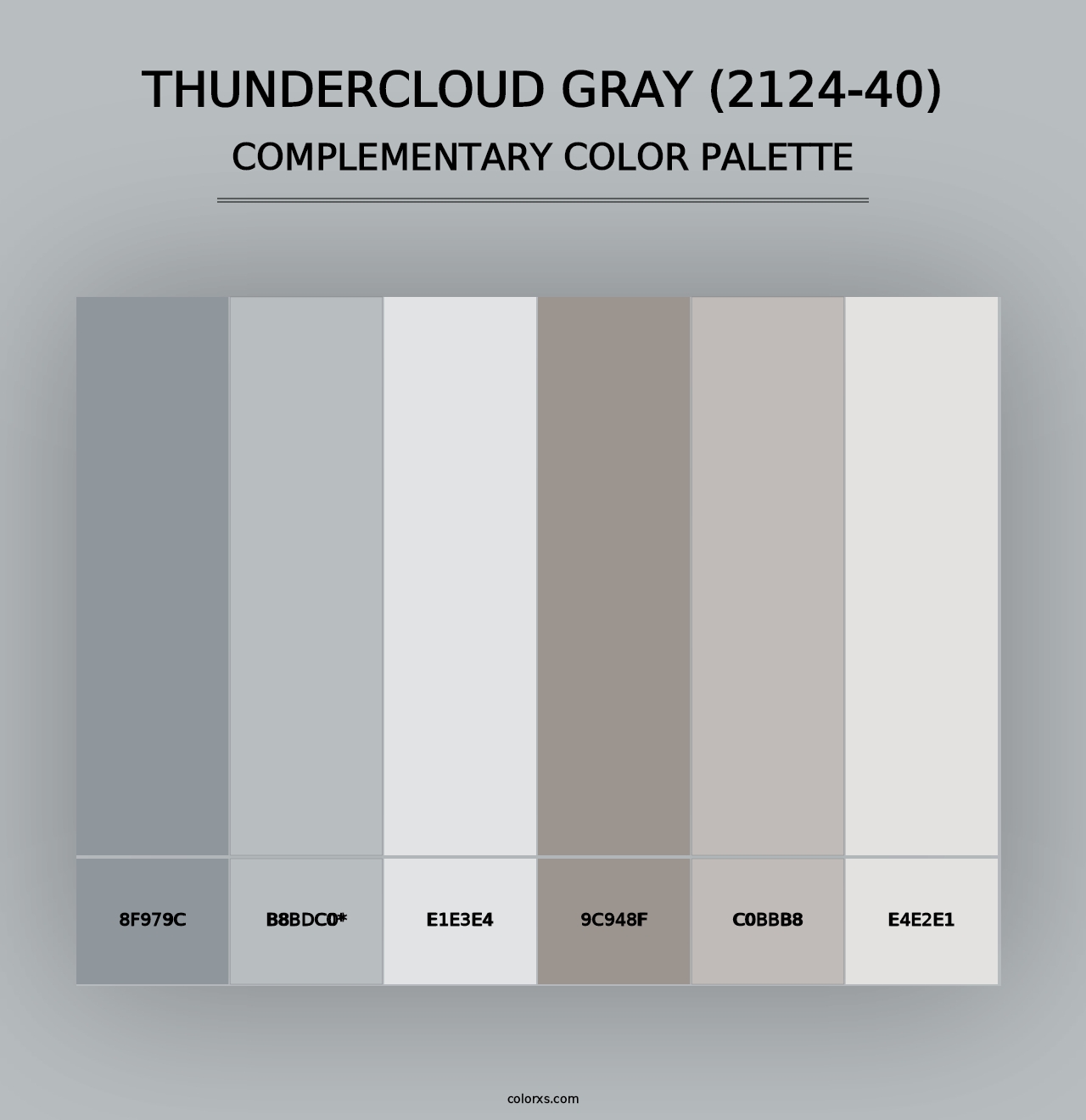 Thundercloud Gray (2124-40) - Complementary Color Palette