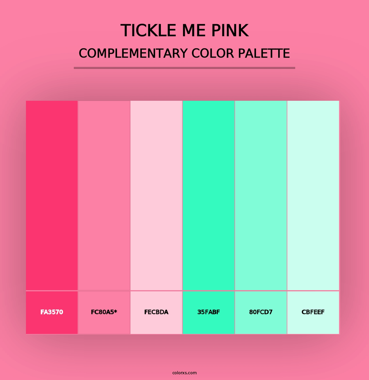 Tickle Me Pink - Complementary Color Palette