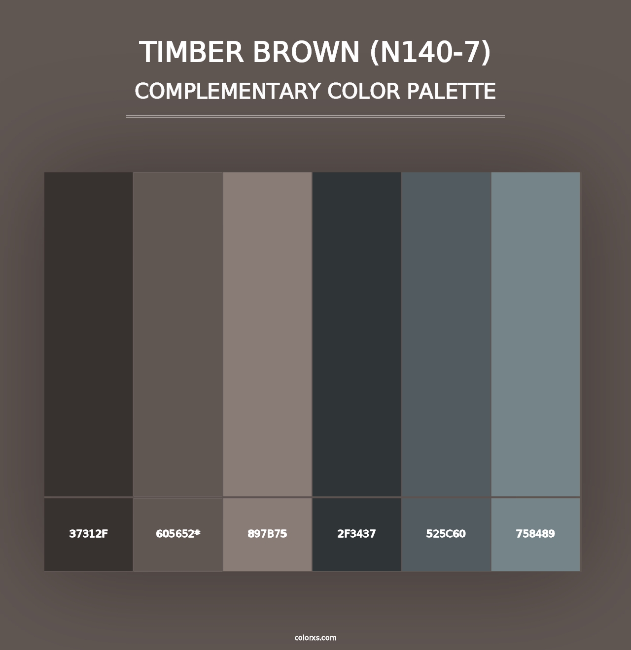 Timber Brown (N140-7) - Complementary Color Palette