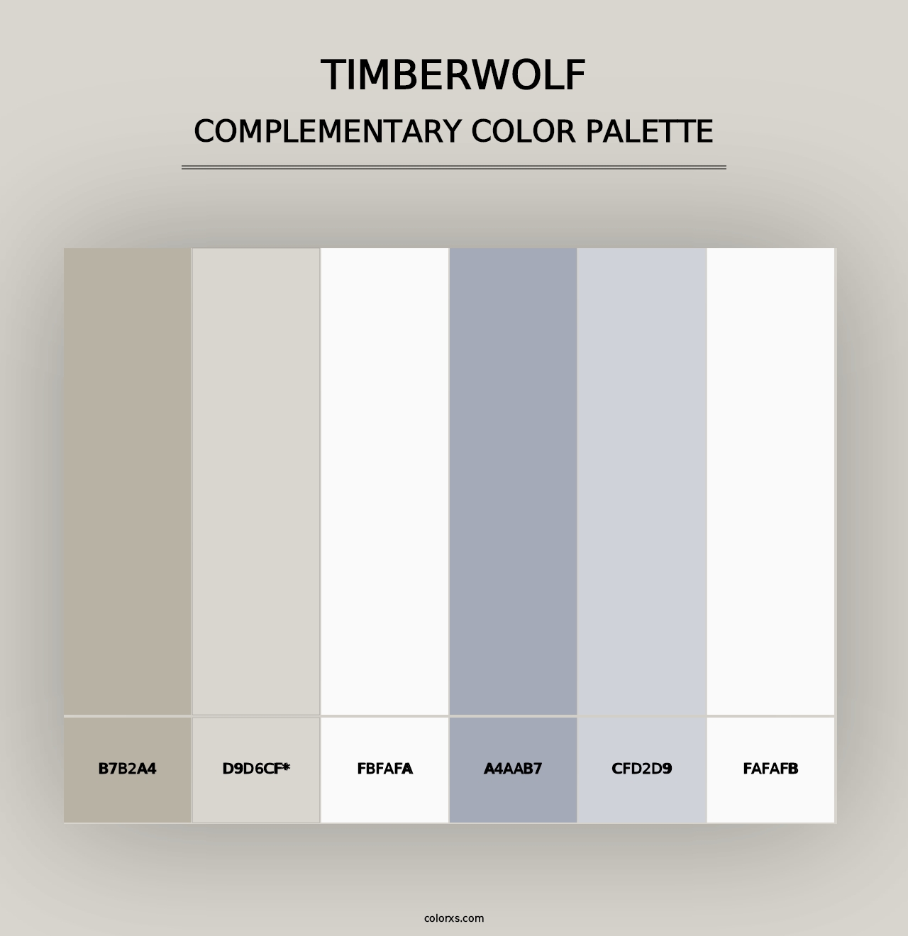 Timberwolf - Complementary Color Palette