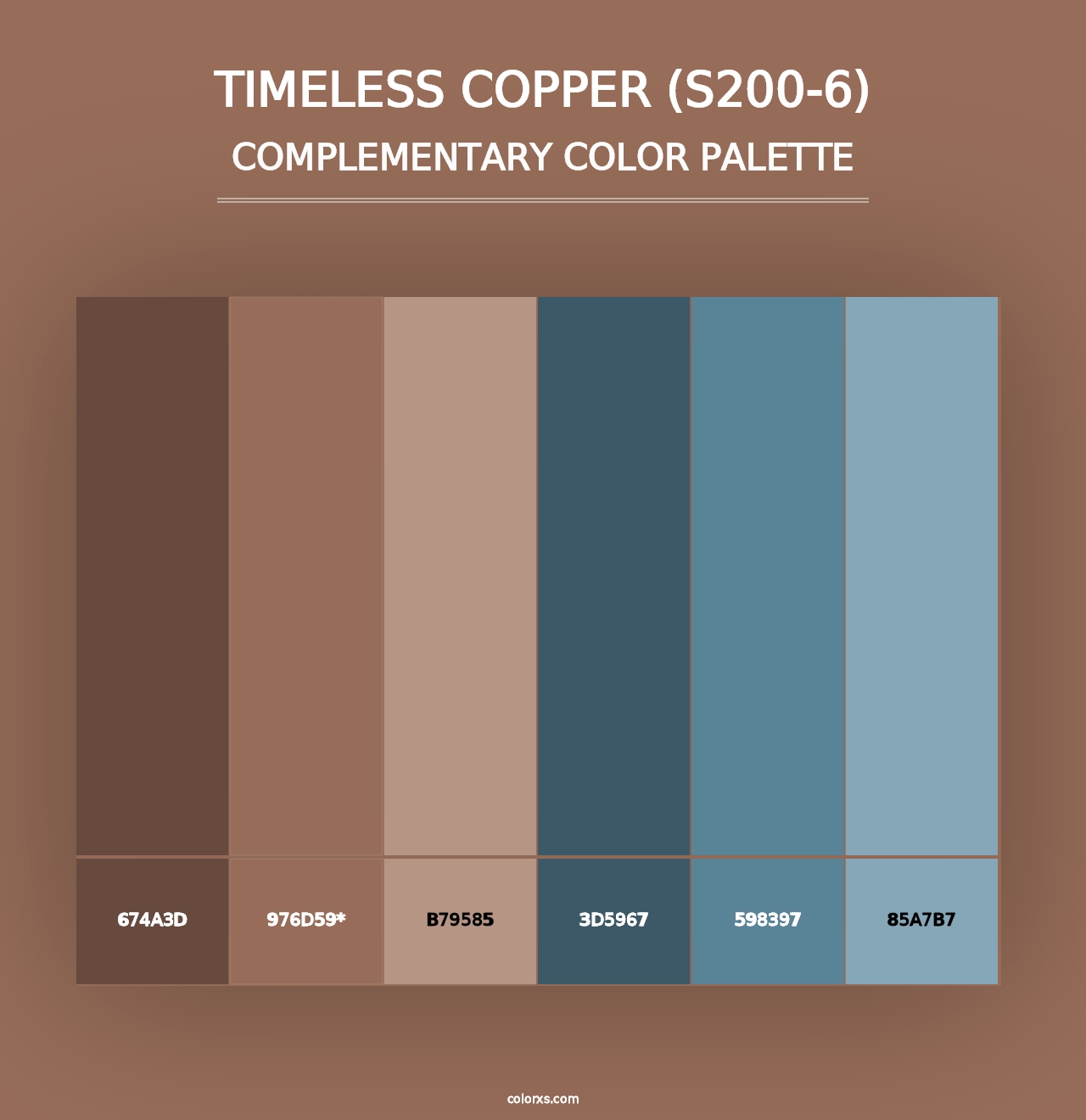 Timeless Copper (S200-6) - Complementary Color Palette