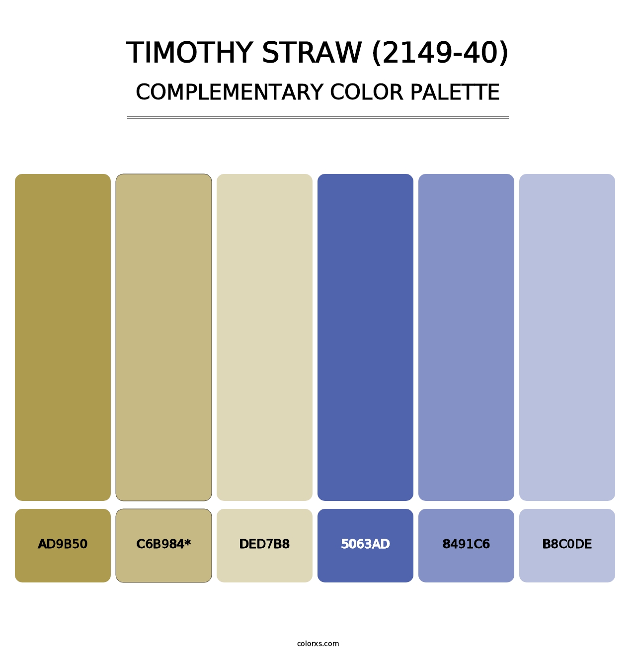 Timothy Straw (2149-40) - Complementary Color Palette