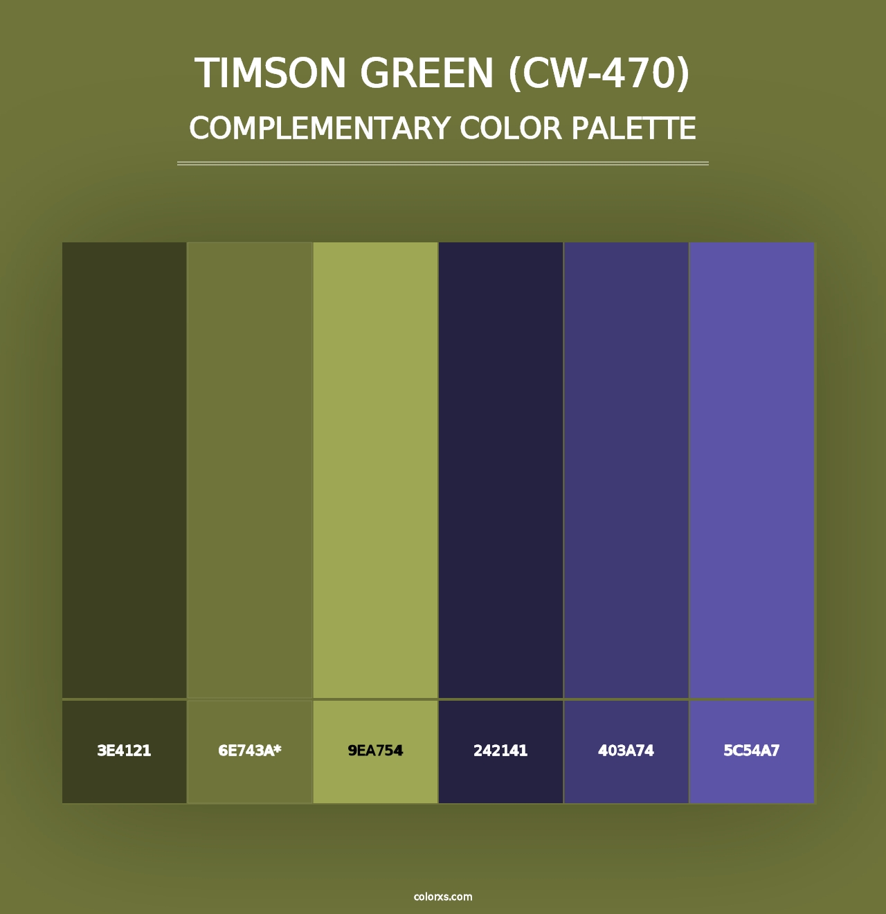 Timson Green (CW-470) - Complementary Color Palette