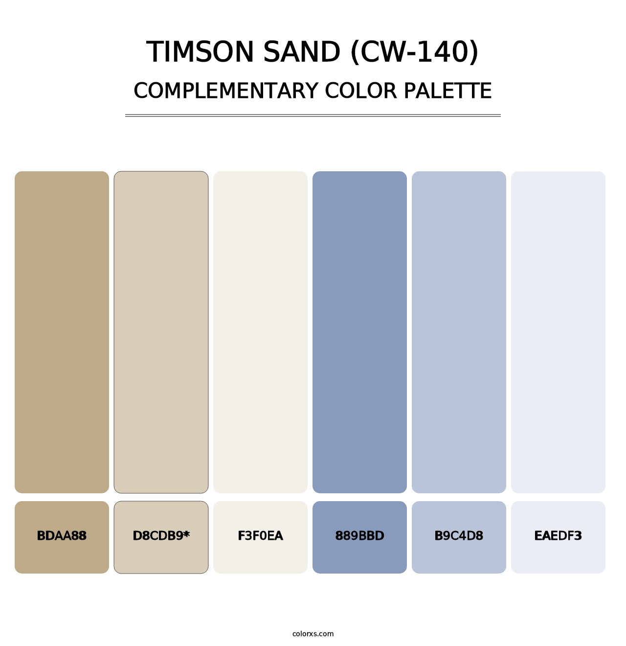 Timson Sand (CW-140) - Complementary Color Palette