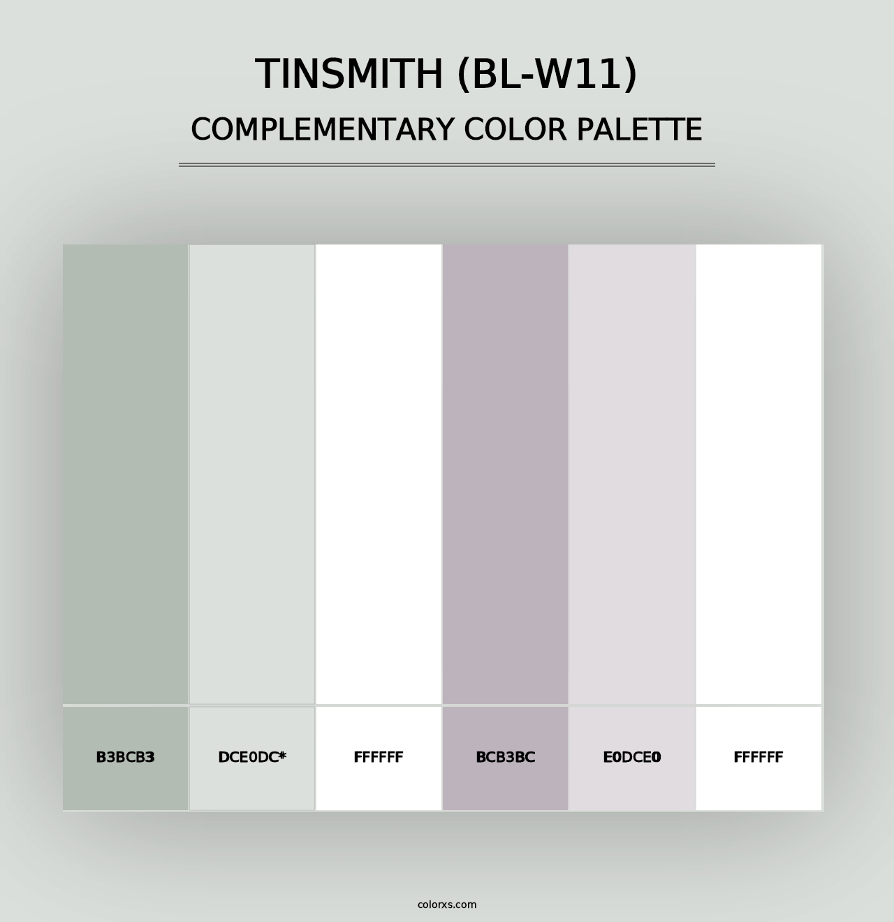 Tinsmith (BL-W11) - Complementary Color Palette