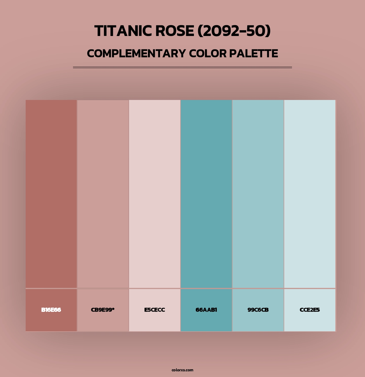 Titanic Rose (2092-50) - Complementary Color Palette