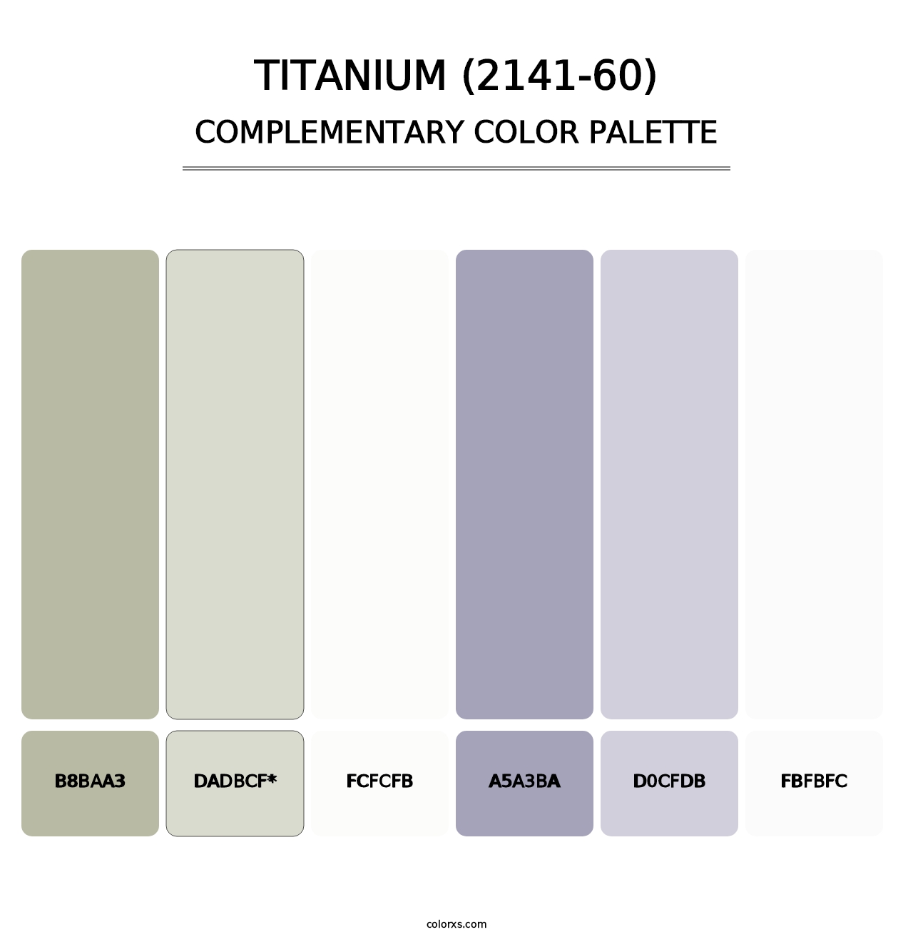 Titanium (2141-60) - Complementary Color Palette