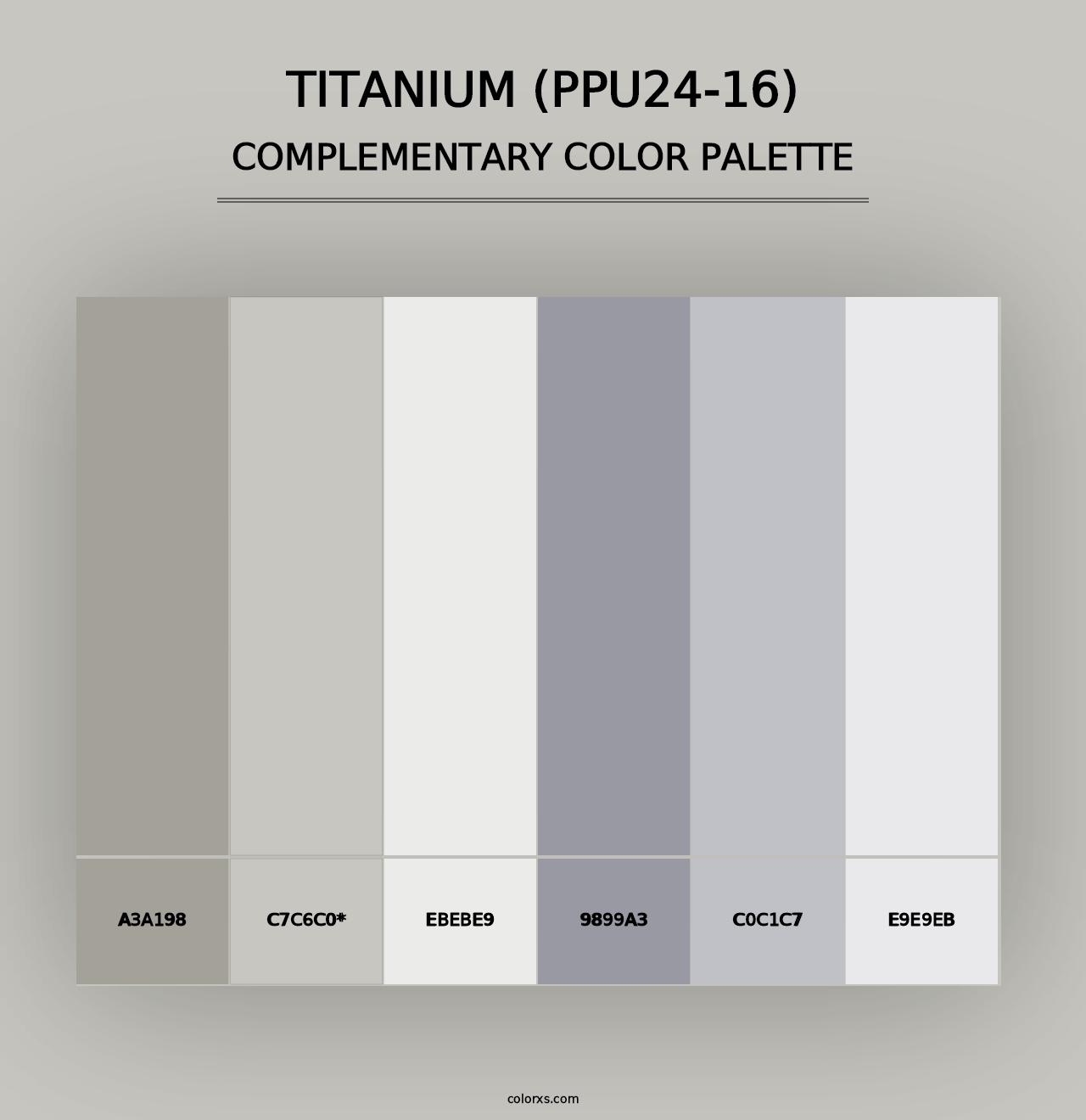 Titanium (PPU24-16) - Complementary Color Palette