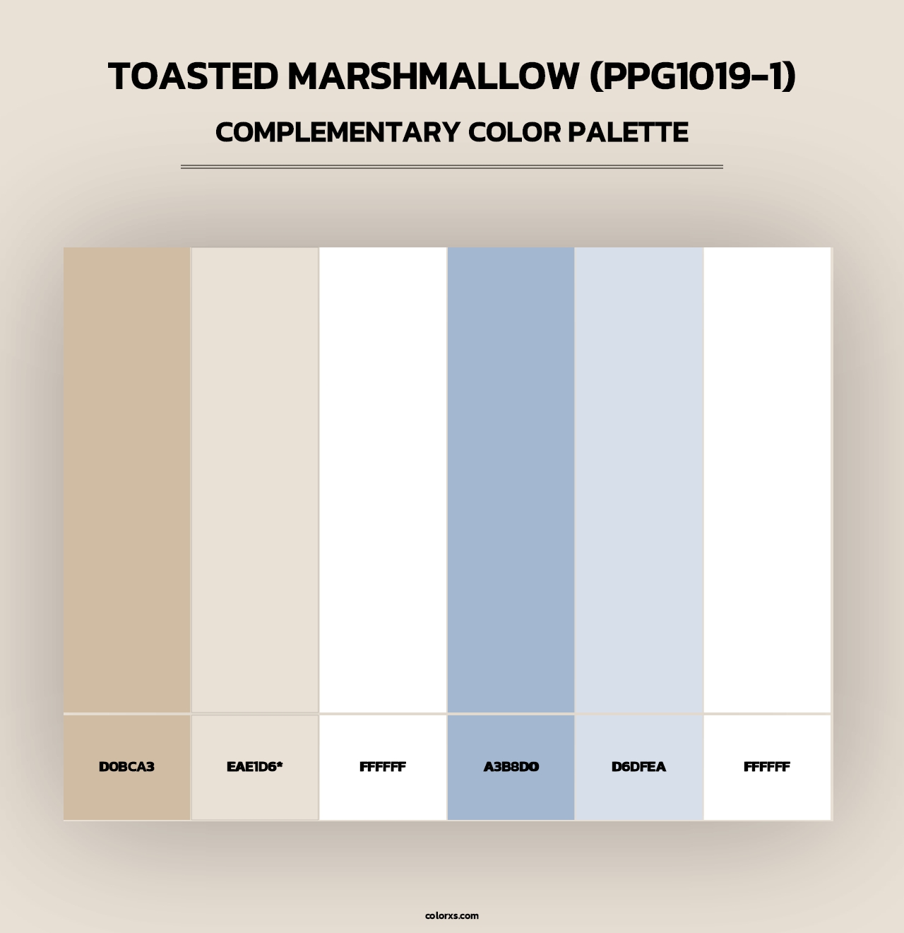 Toasted Marshmallow (PPG1019-1) - Complementary Color Palette