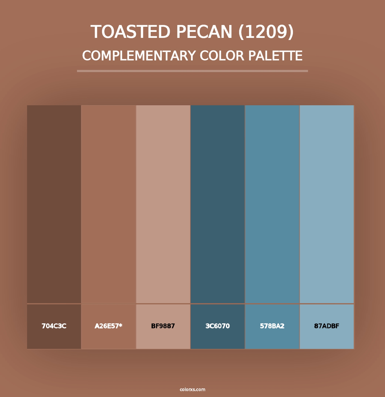 Toasted Pecan (1209) - Complementary Color Palette