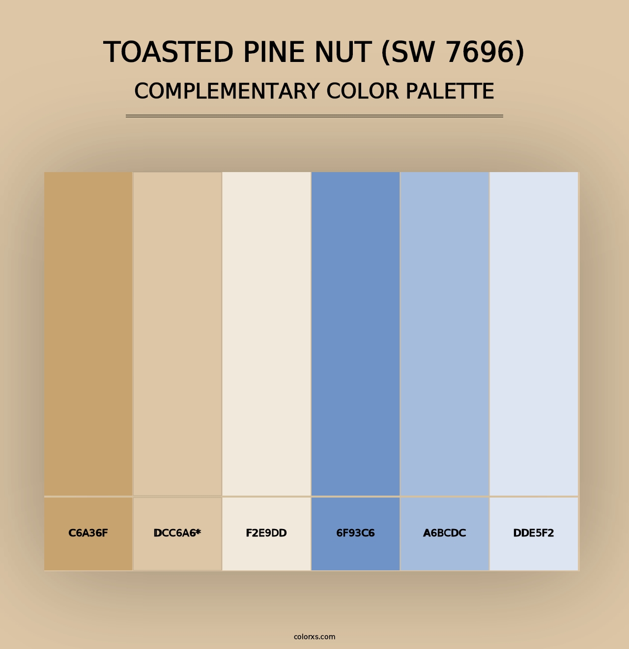 Toasted Pine Nut (SW 7696) - Complementary Color Palette