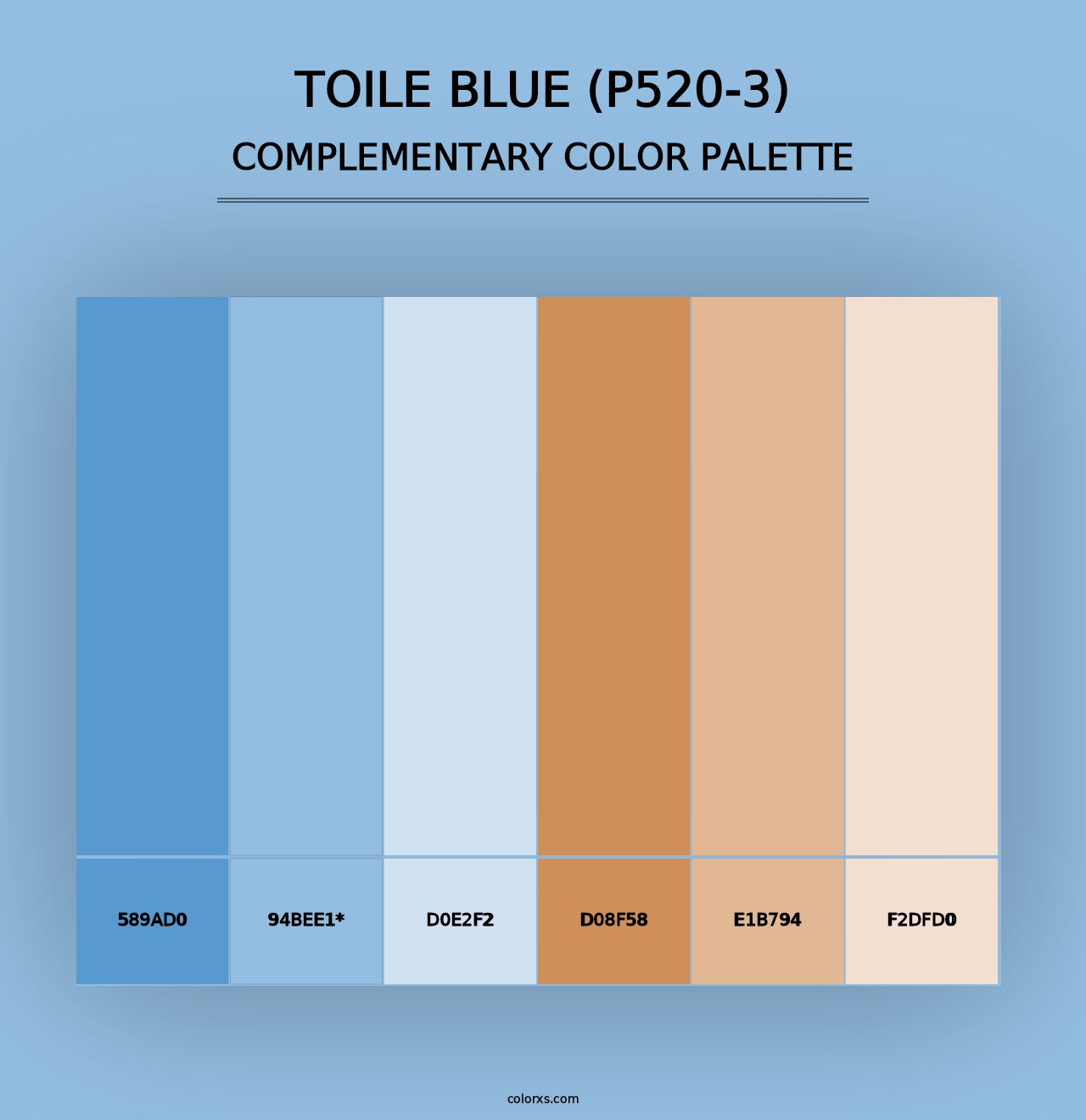 Toile Blue (P520-3) - Complementary Color Palette