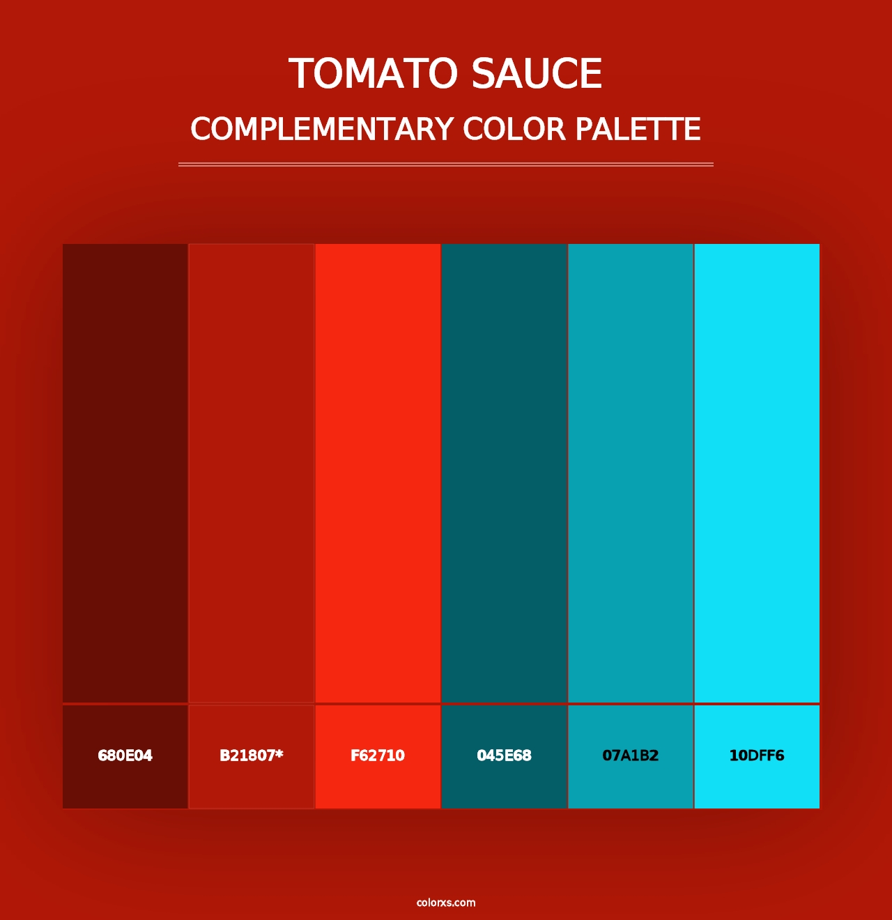 Tomato Sauce - Complementary Color Palette