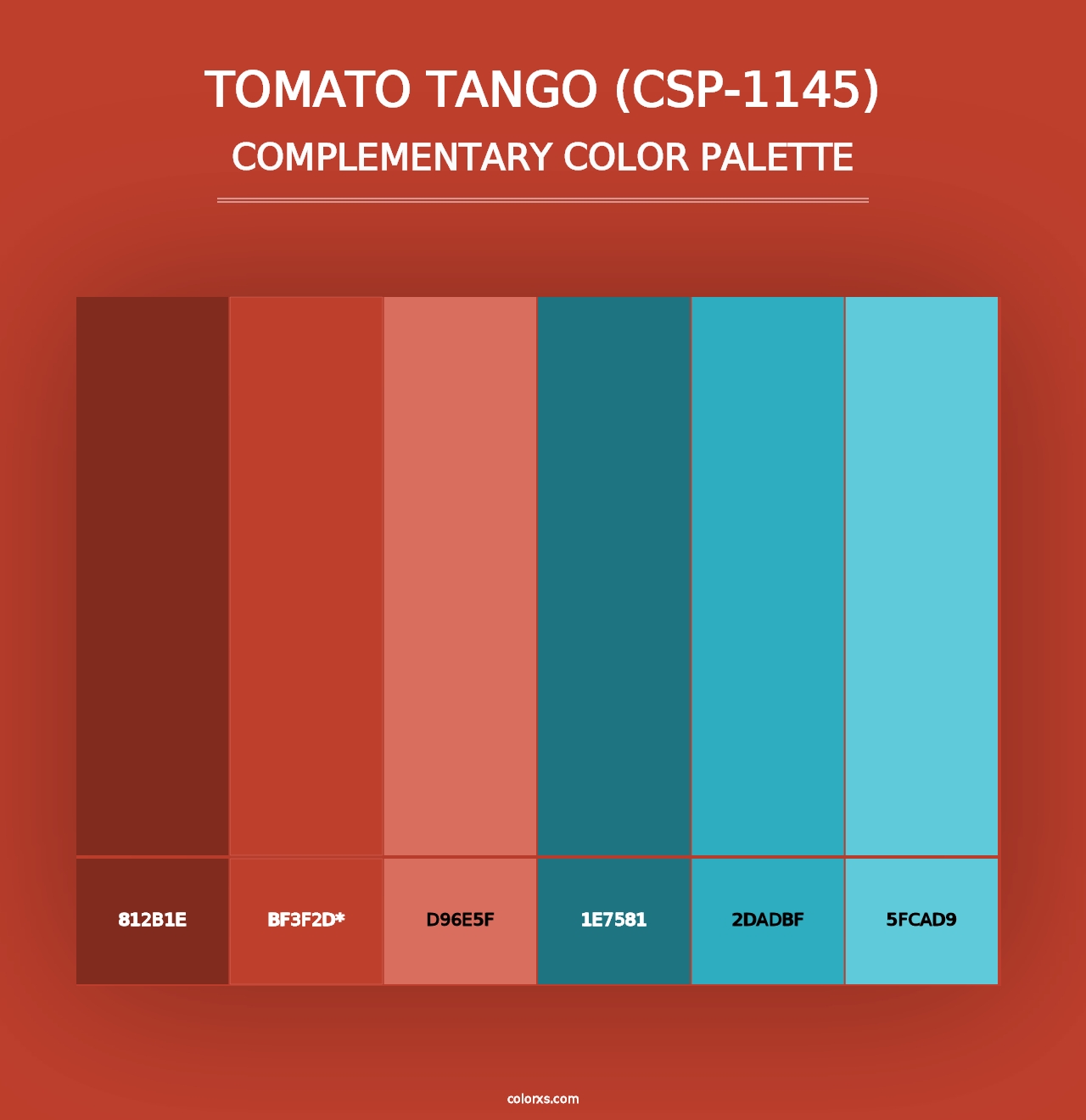 Tomato Tango (CSP-1145) - Complementary Color Palette