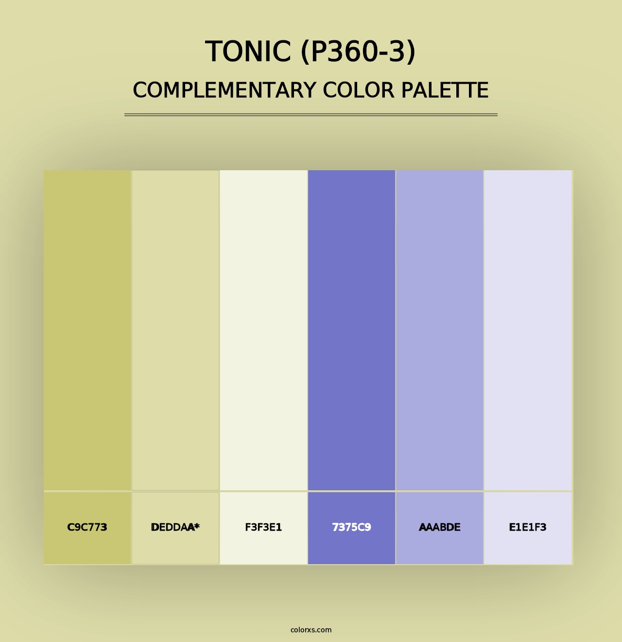 Tonic (P360-3) - Complementary Color Palette