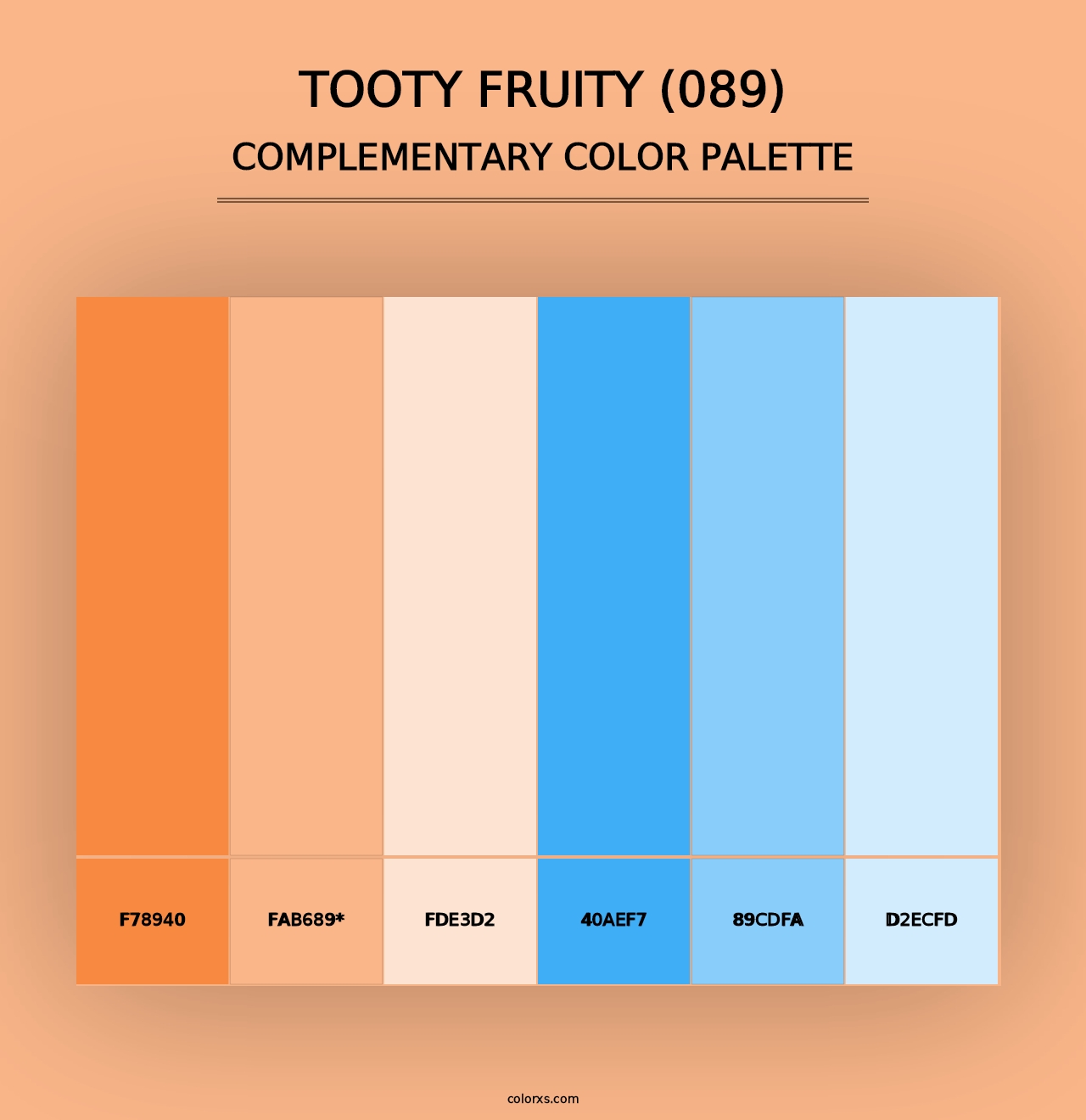 Tooty Fruity (089) - Complementary Color Palette