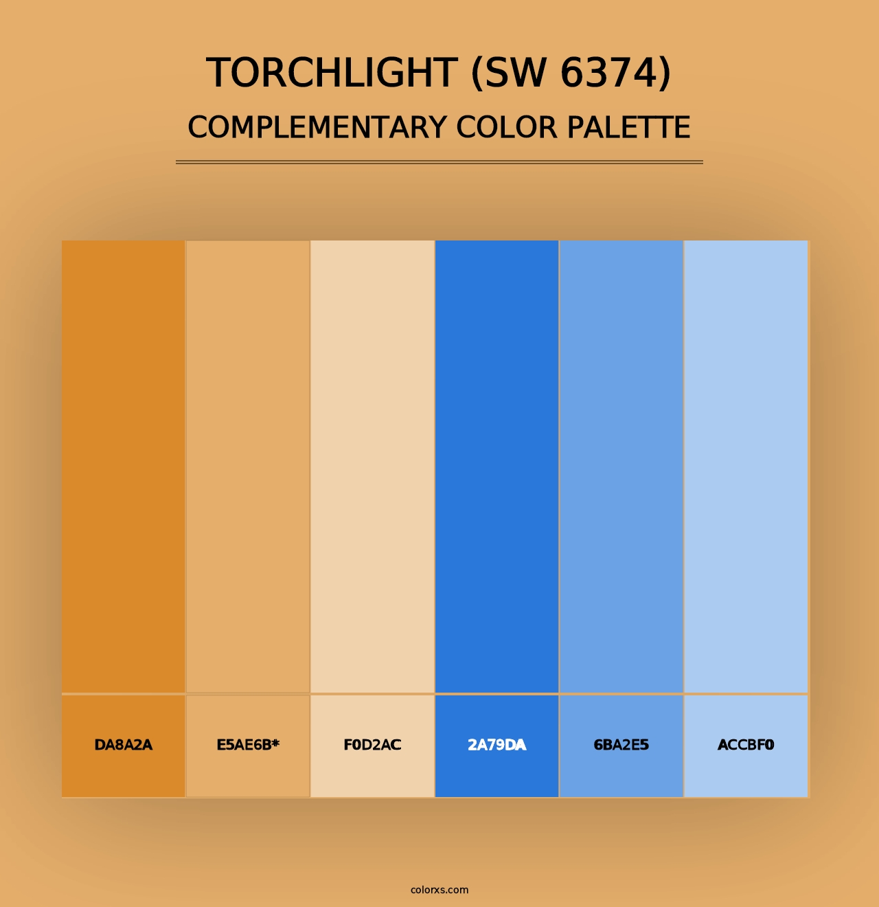 Torchlight (SW 6374) - Complementary Color Palette