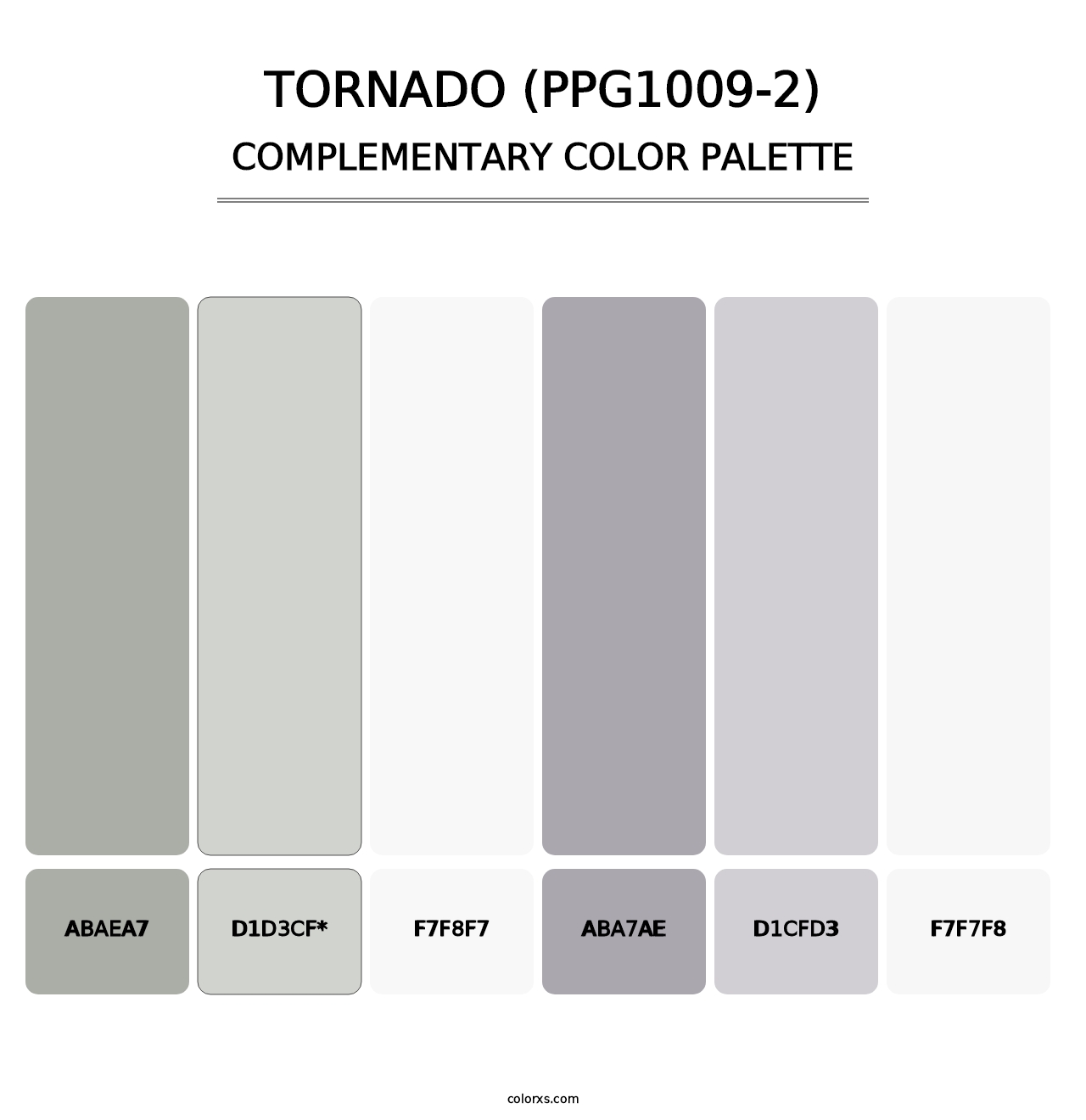 Tornado (PPG1009-2) - Complementary Color Palette