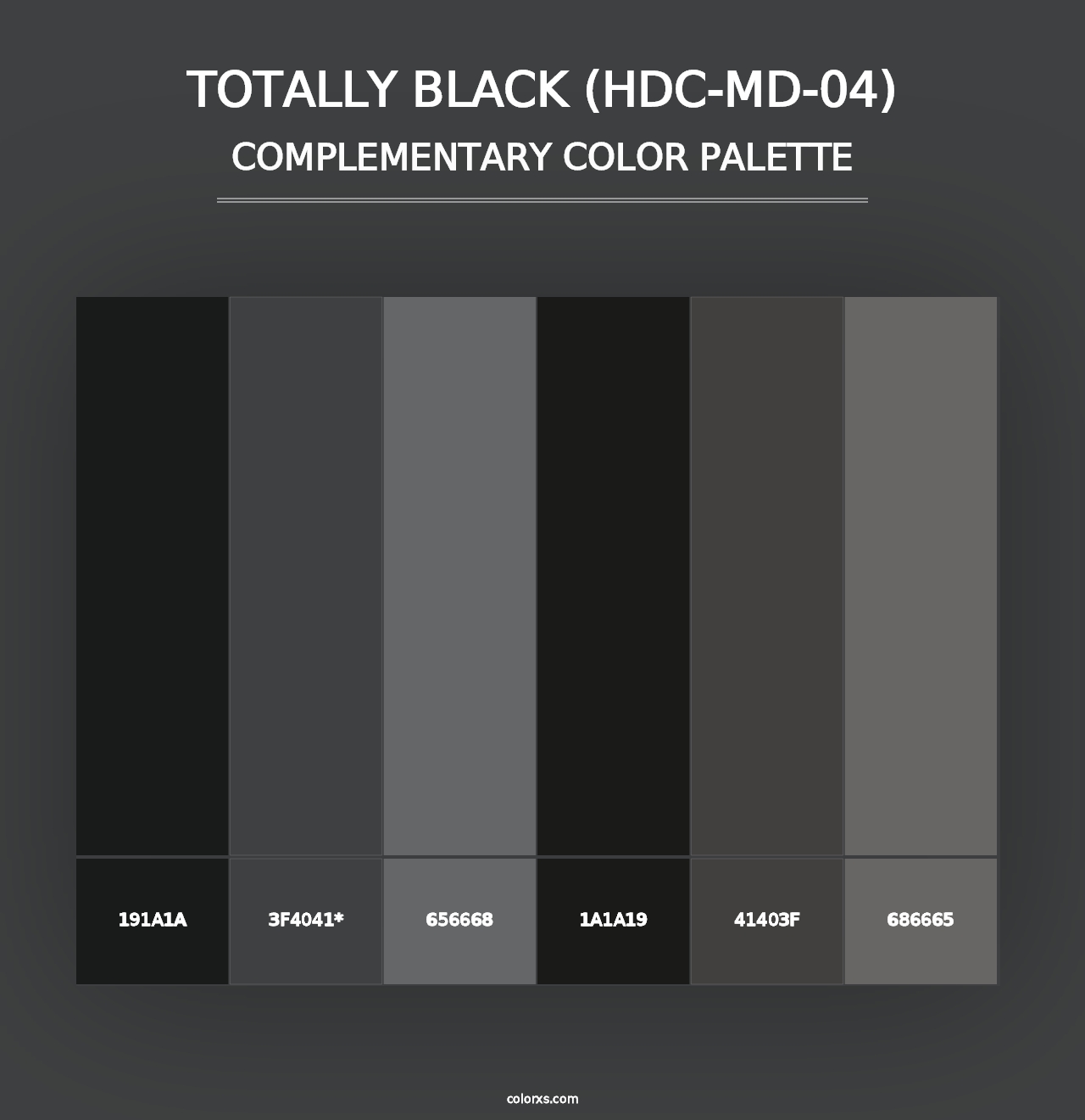 Totally Black (HDC-MD-04) - Complementary Color Palette