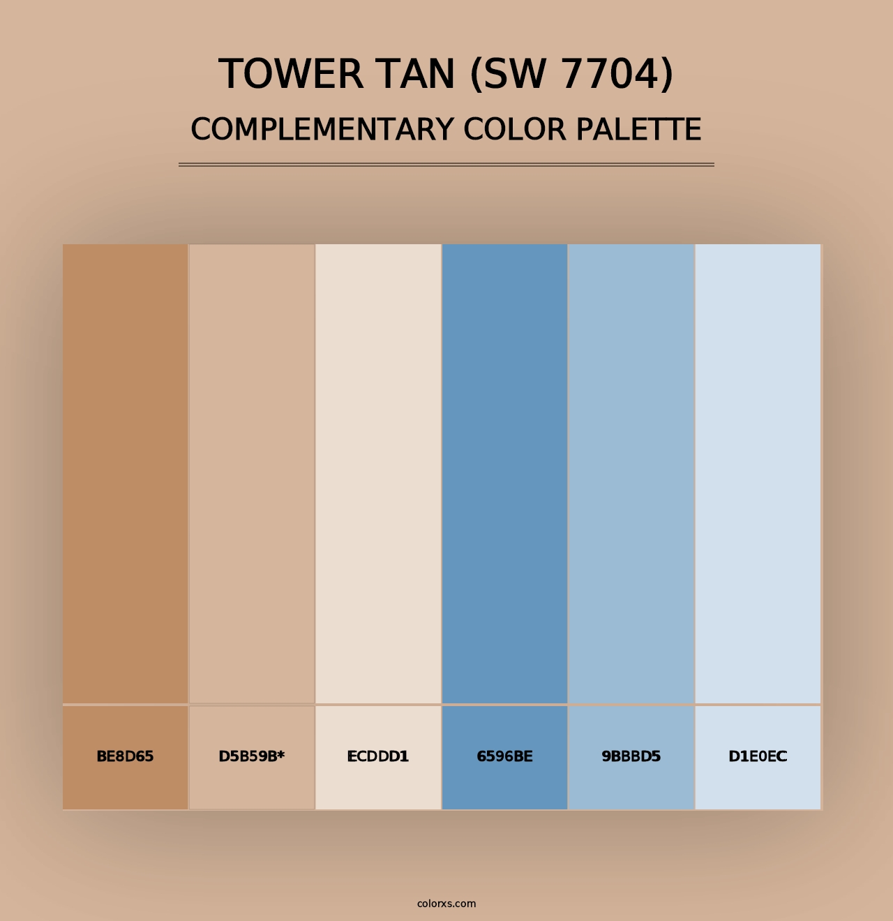 Tower Tan (SW 7704) - Complementary Color Palette