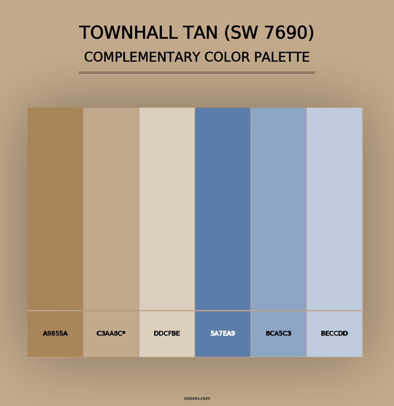 Townhall Tan (SW 7690) - Complementary Color Palette