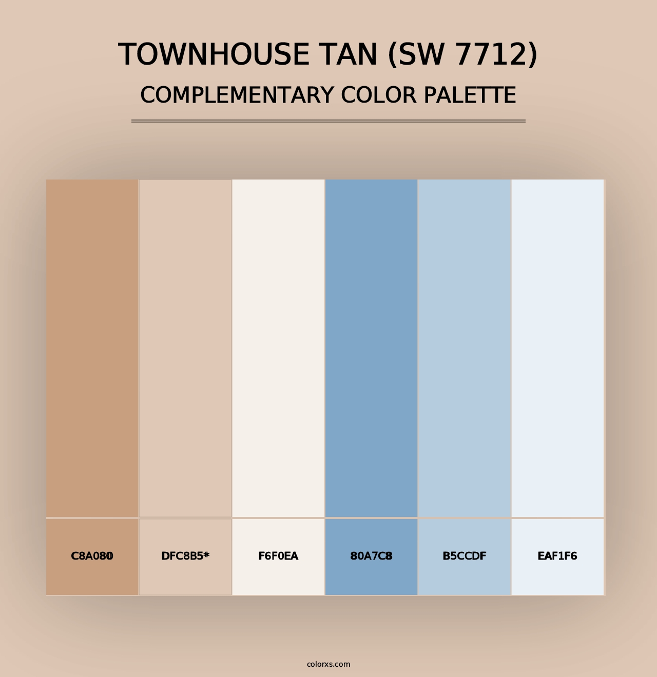 Townhouse Tan (SW 7712) - Complementary Color Palette