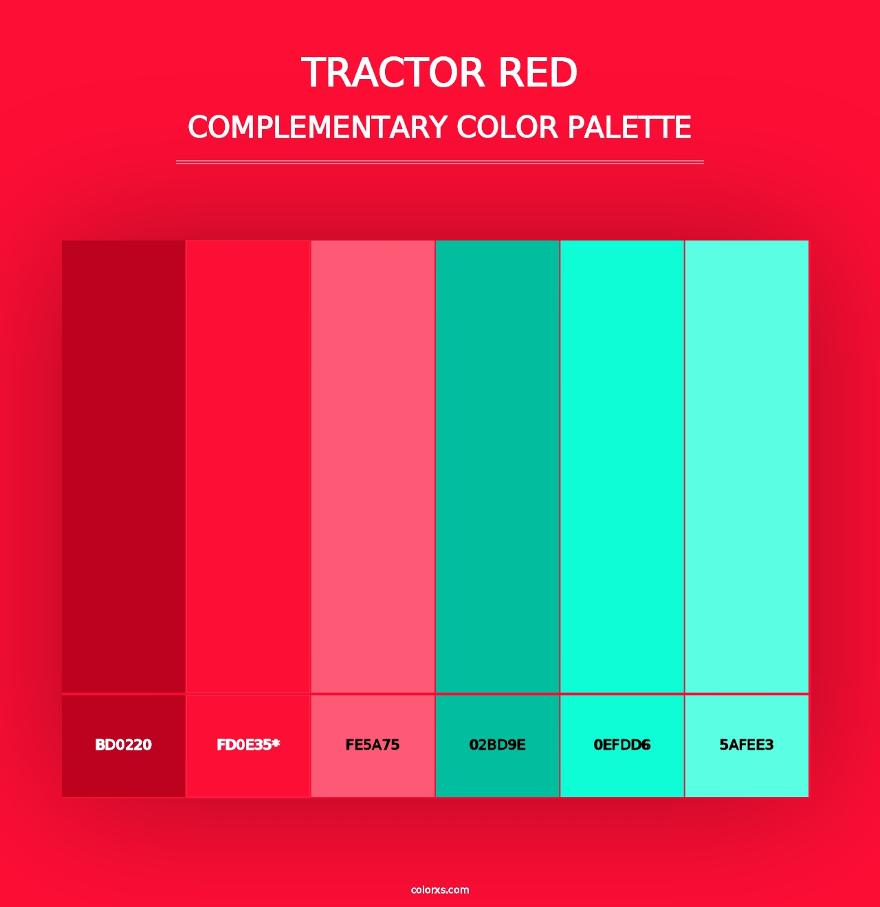 Tractor red - Complementary Color Palette