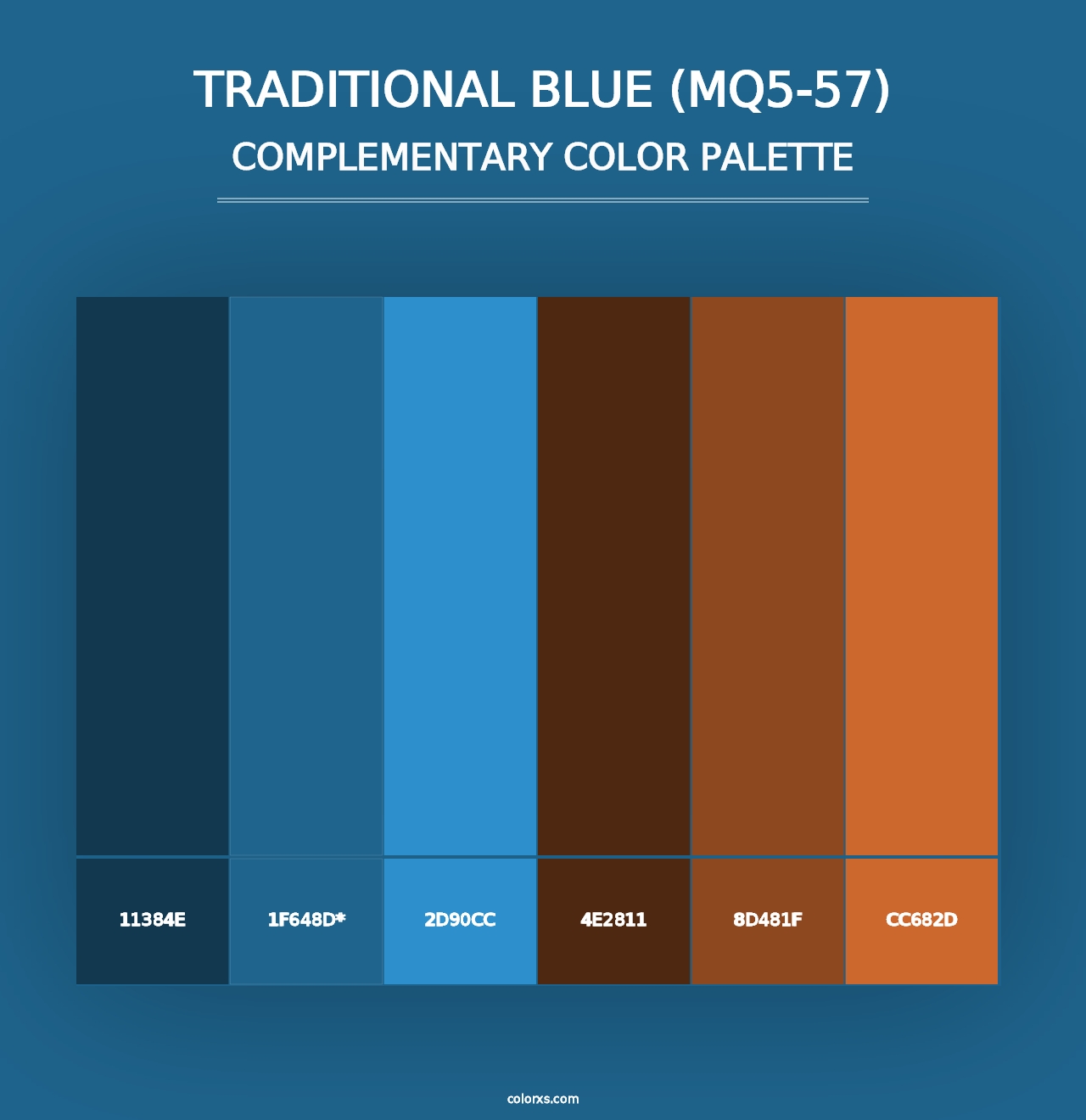 Traditional Blue (MQ5-57) - Complementary Color Palette