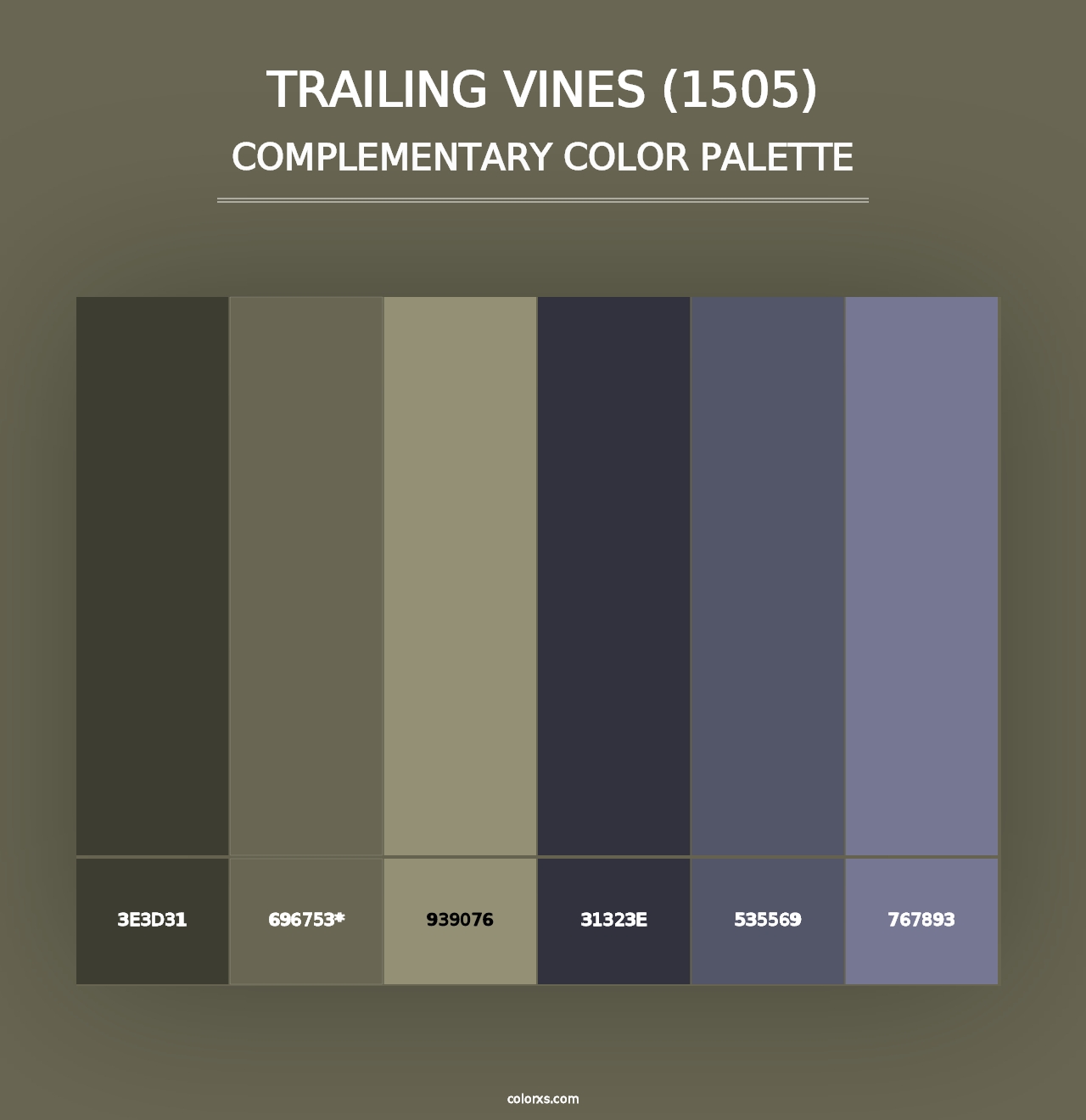 Trailing Vines (1505) - Complementary Color Palette