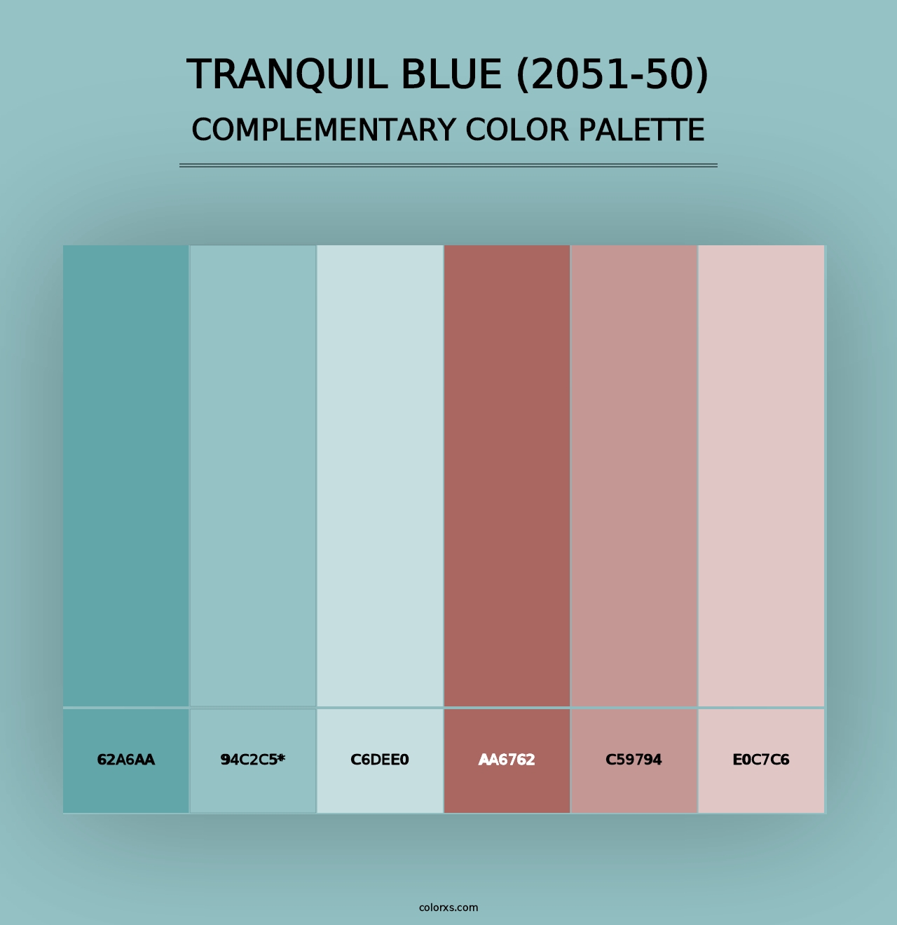 Tranquil Blue (2051-50) - Complementary Color Palette