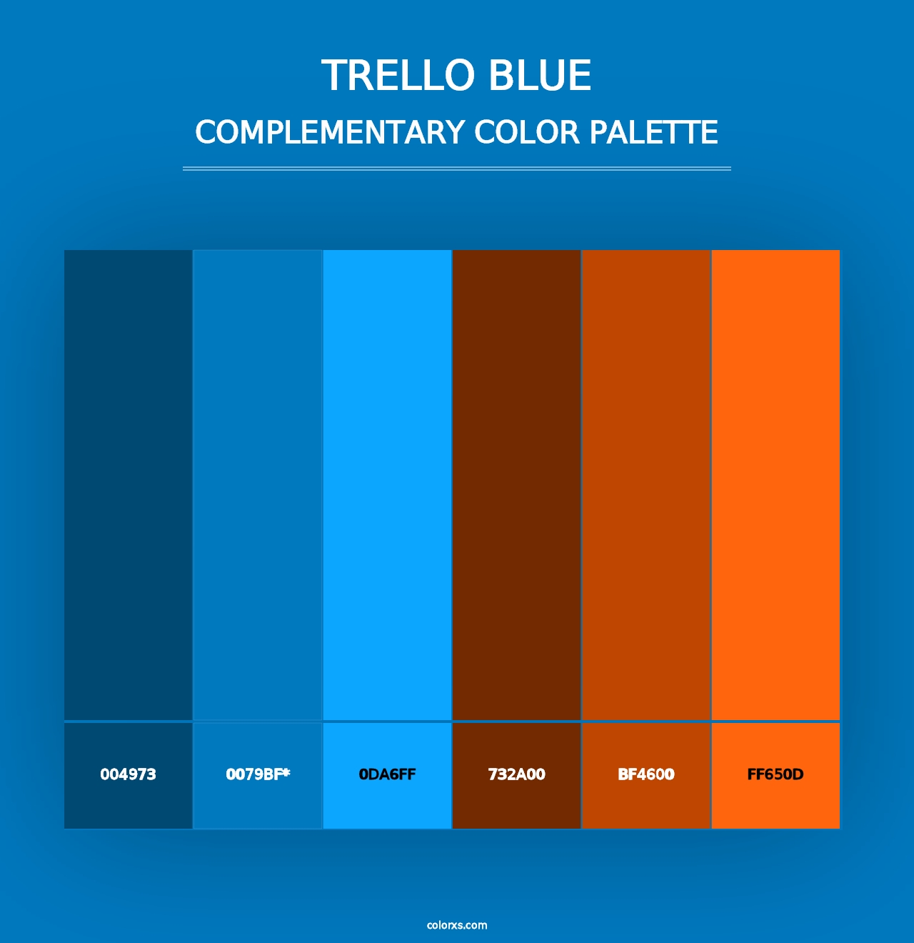 Trello Blue - Complementary Color Palette