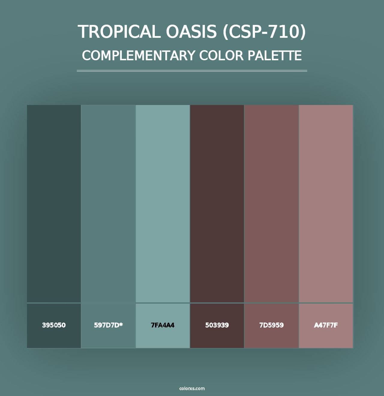 Tropical Oasis (CSP-710) - Complementary Color Palette