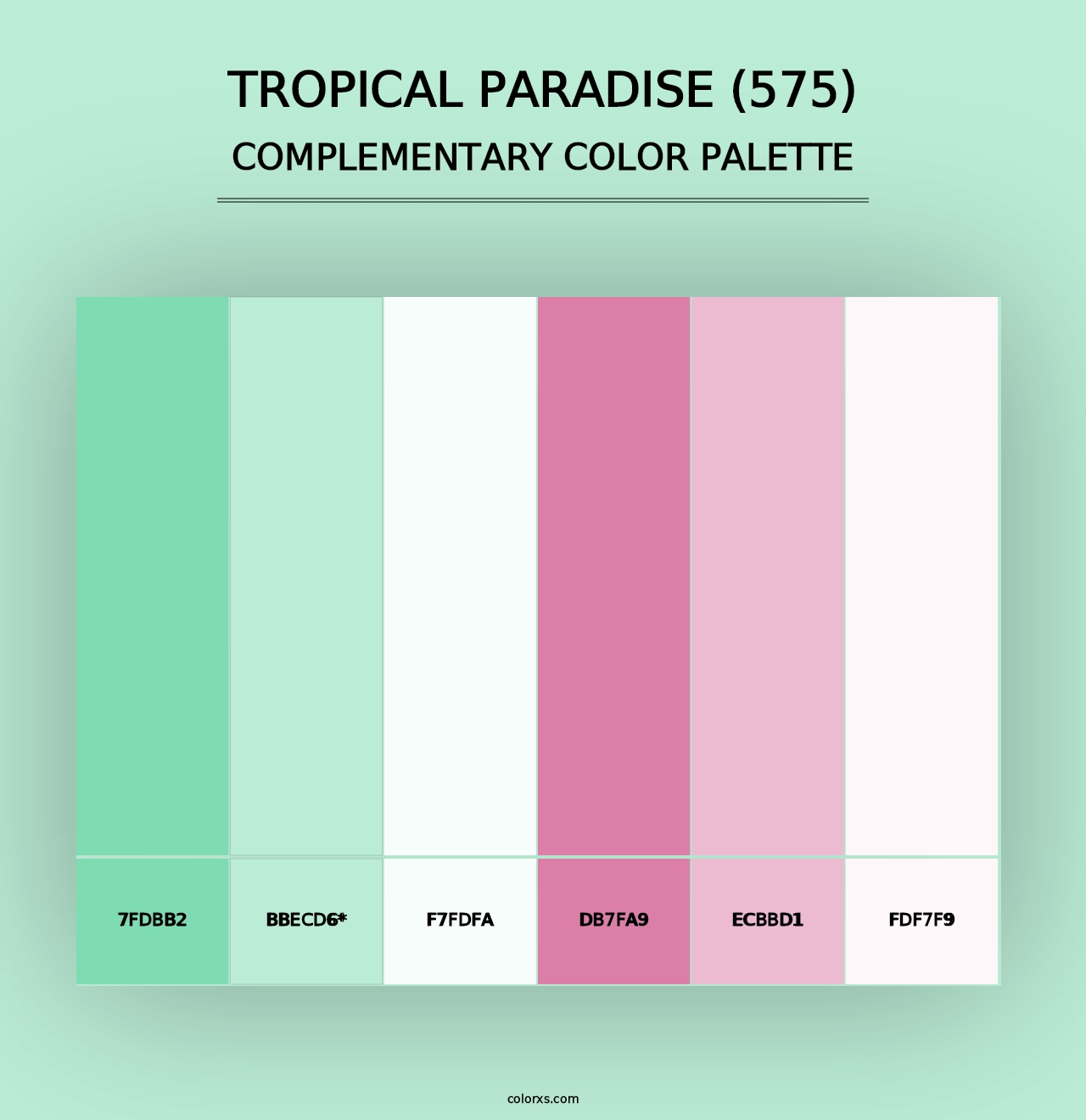 Tropical Paradise (575) - Complementary Color Palette