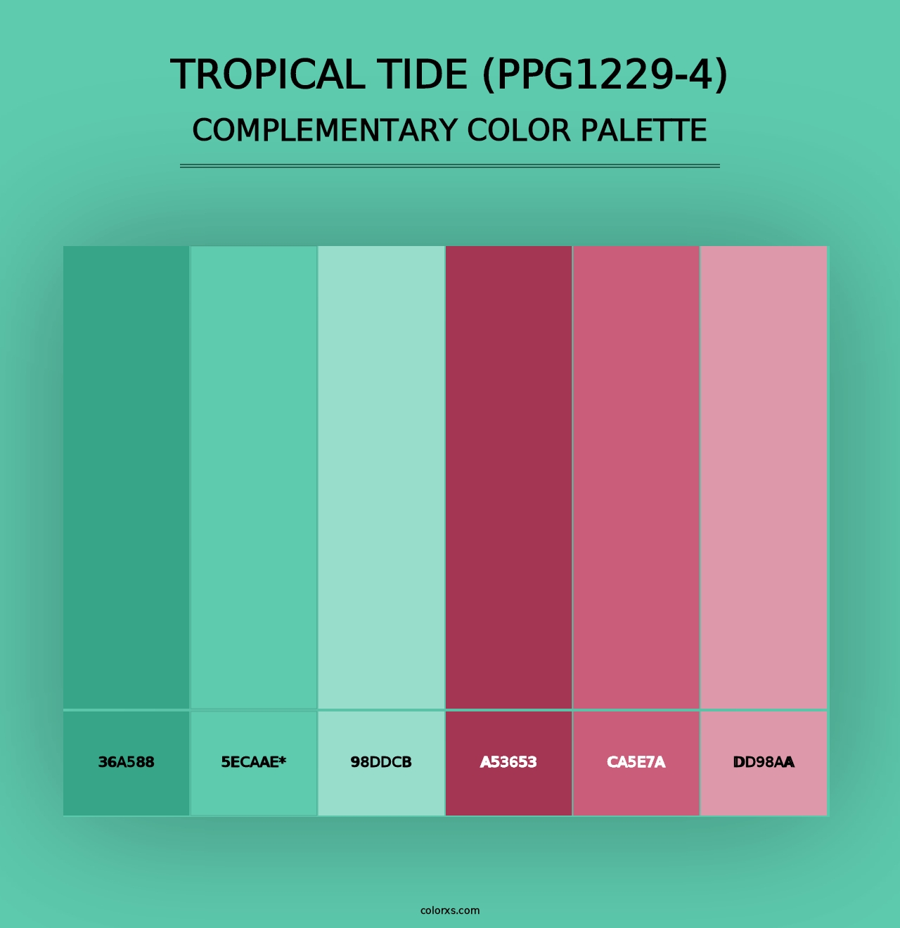 Tropical Tide (PPG1229-4) - Complementary Color Palette