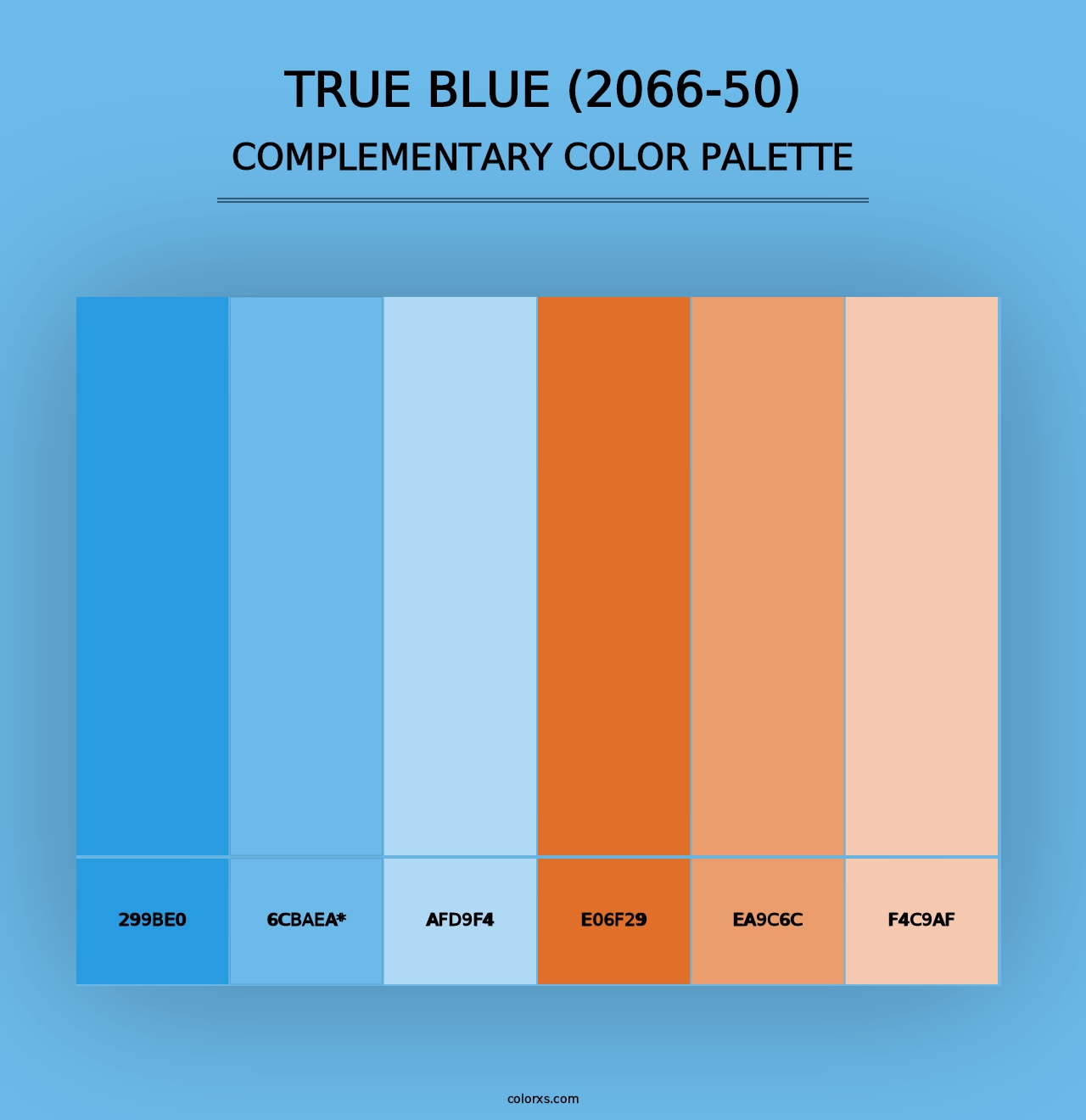 True Blue (2066-50) - Complementary Color Palette