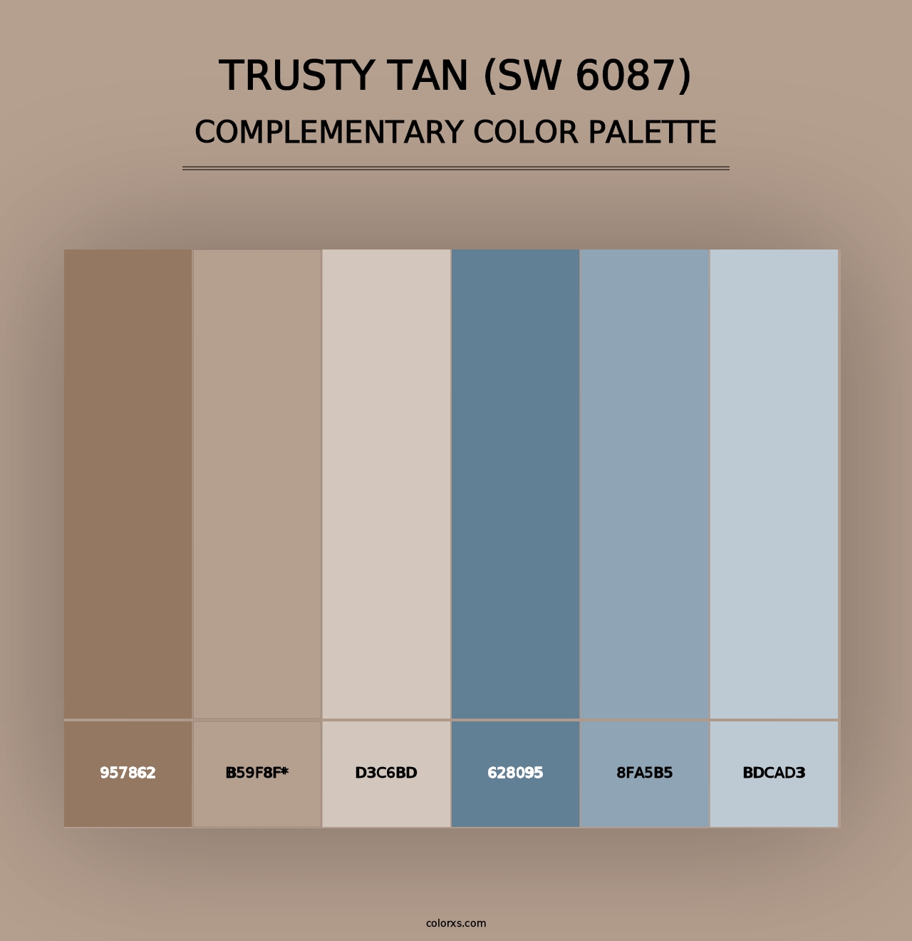 Trusty Tan (SW 6087) - Complementary Color Palette