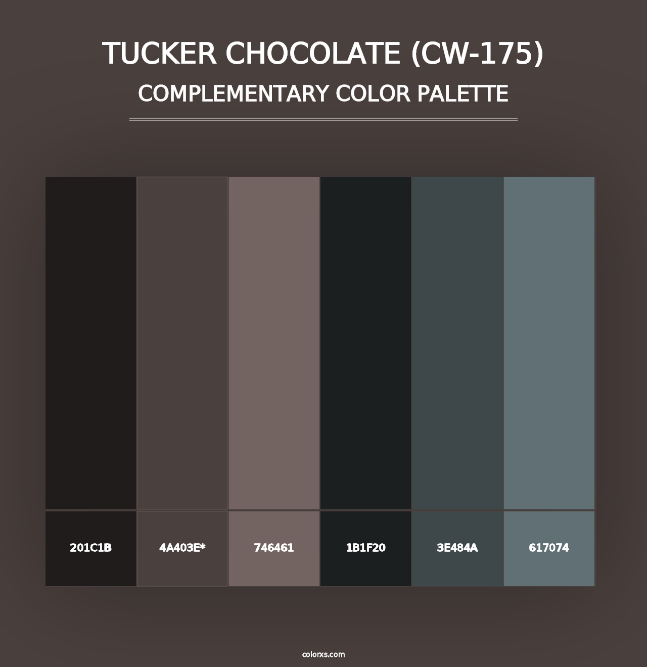 Tucker Chocolate (CW-175) - Complementary Color Palette