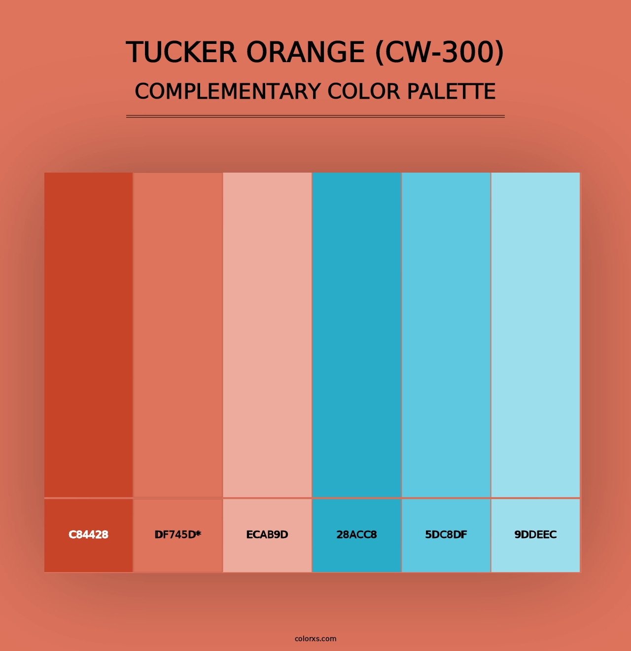 Tucker Orange (CW-300) - Complementary Color Palette