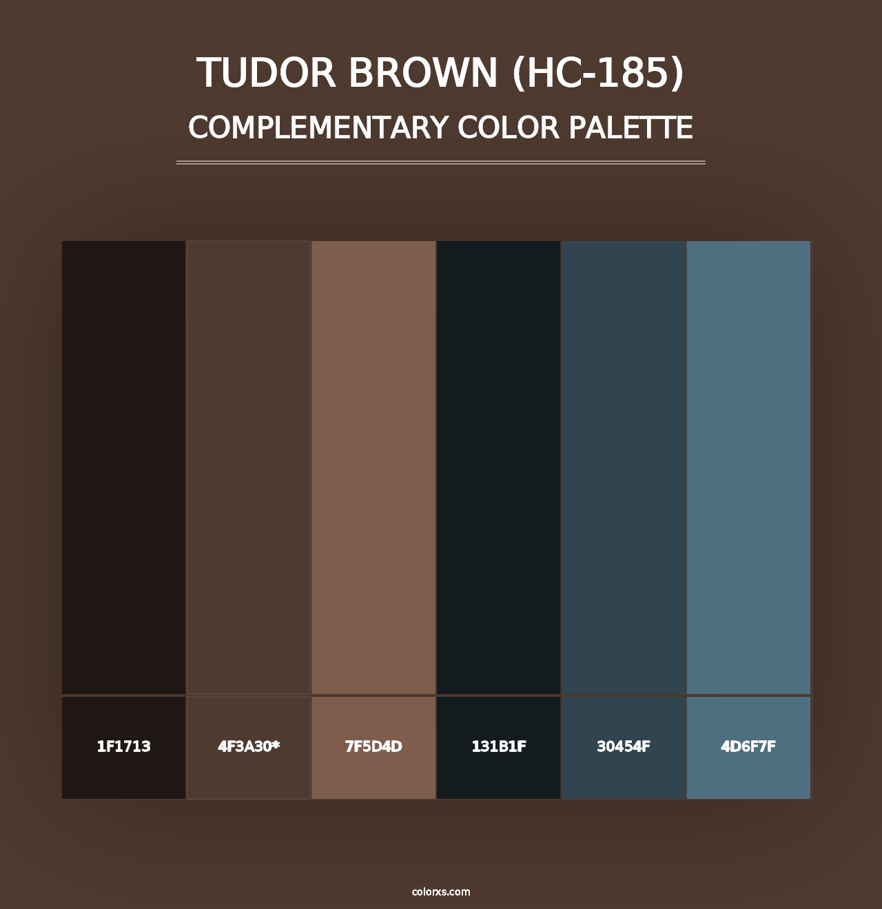 Tudor Brown (HC-185) - Complementary Color Palette