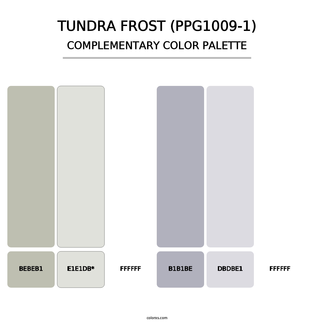 Tundra Frost (PPG1009-1) - Complementary Color Palette