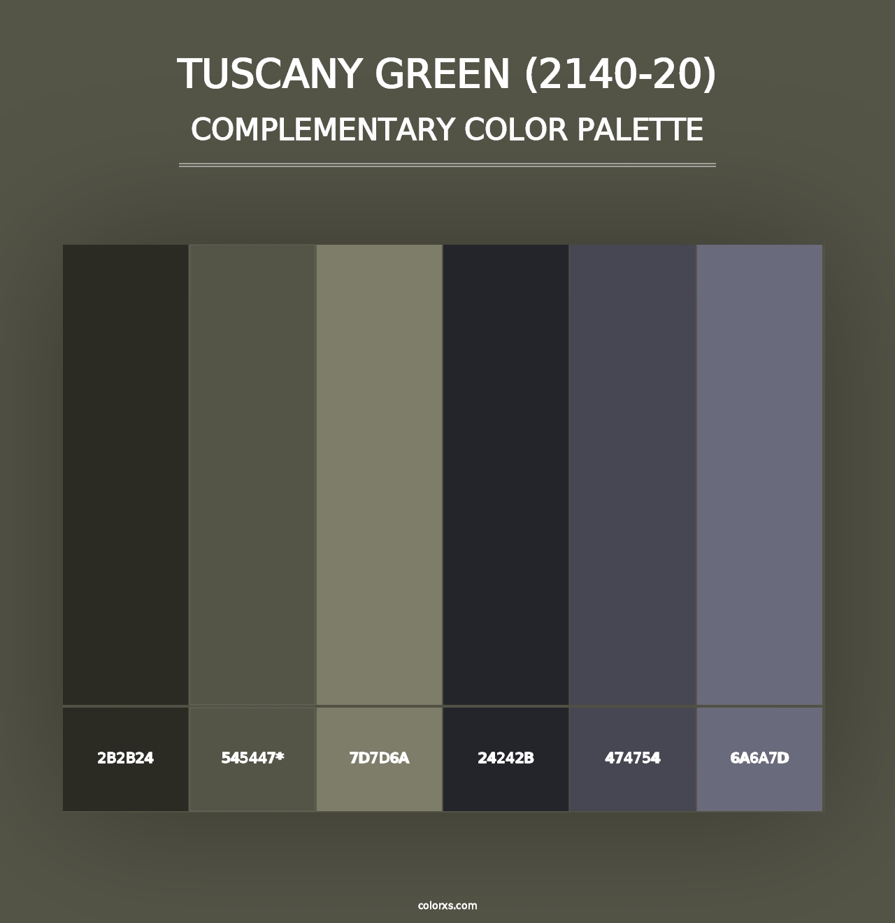 Tuscany Green (2140-20) - Complementary Color Palette